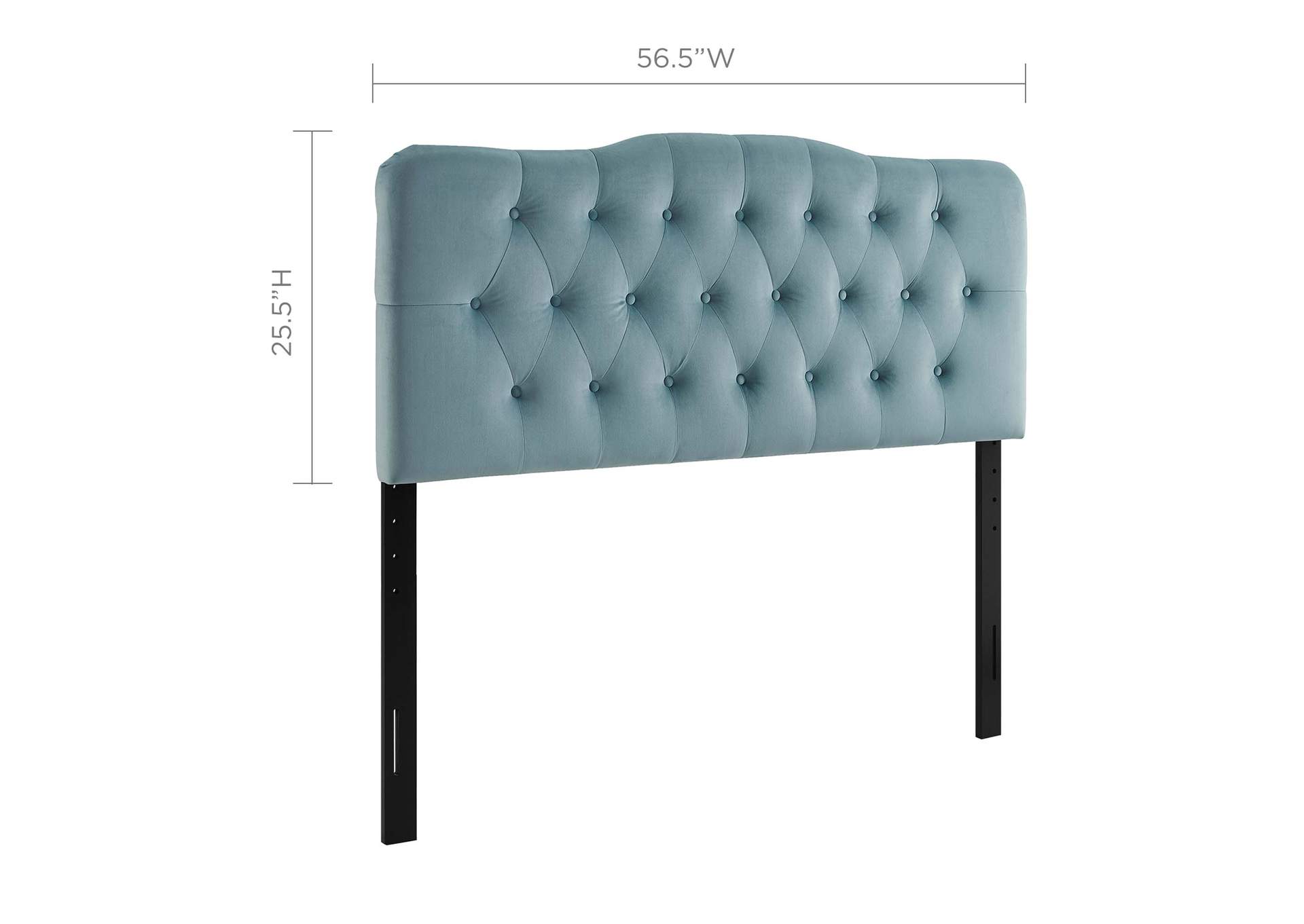 Annabel Light Blue Full Diamond Tufted Performance Velvet Headboard,Modway