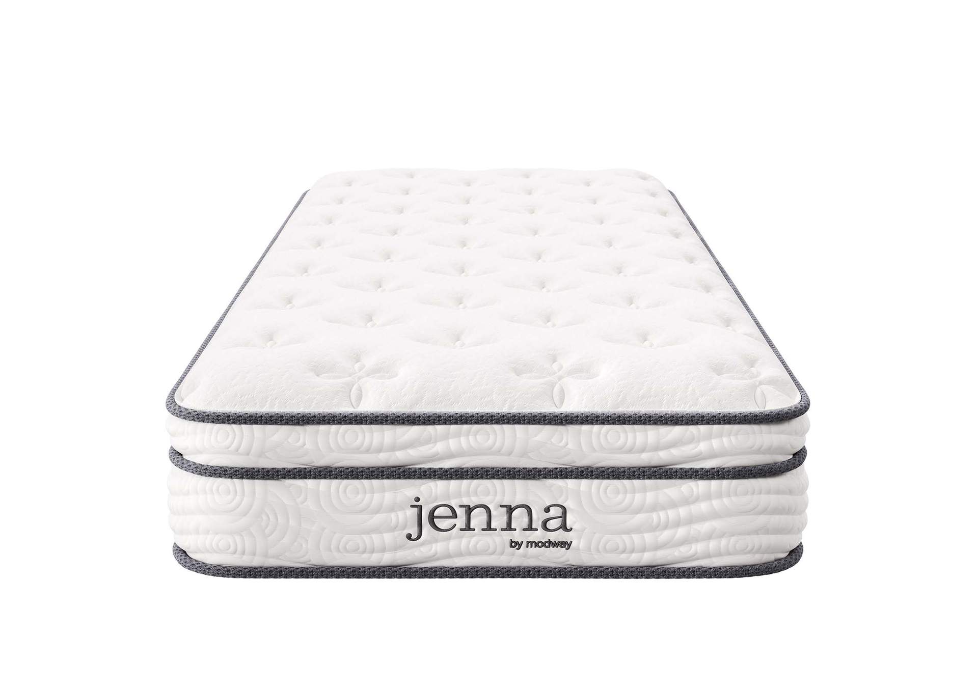 White Jenna 8" Narrow Twin Innerspring Mattress,Modway