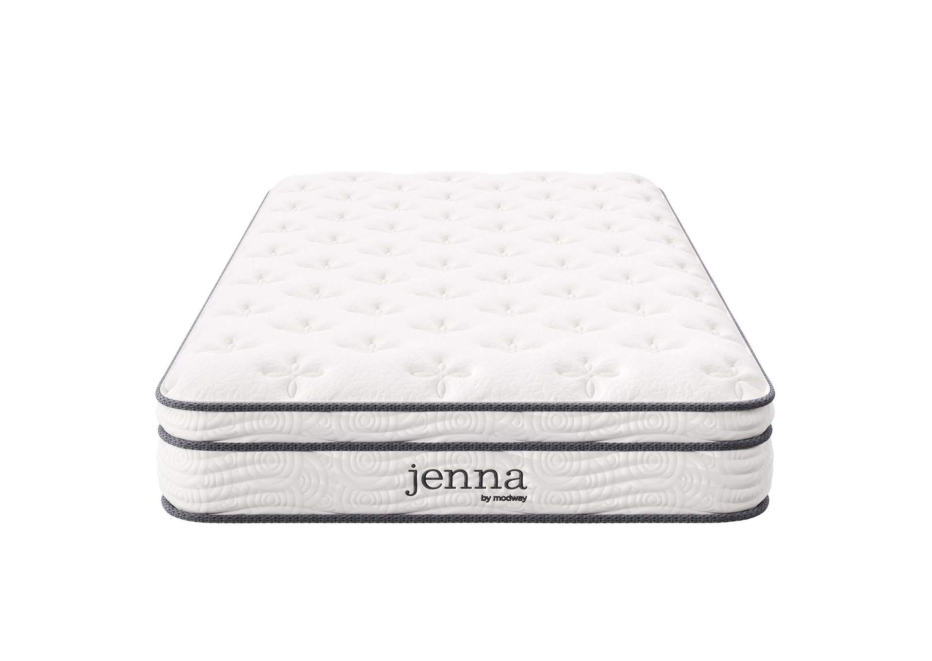 White Jenna 8" Twin Innerspring Mattress,Modway