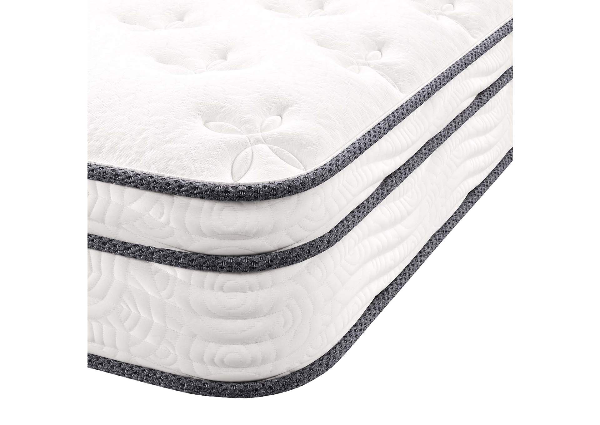 White Jenna 8" Twin Innerspring Mattress,Modway