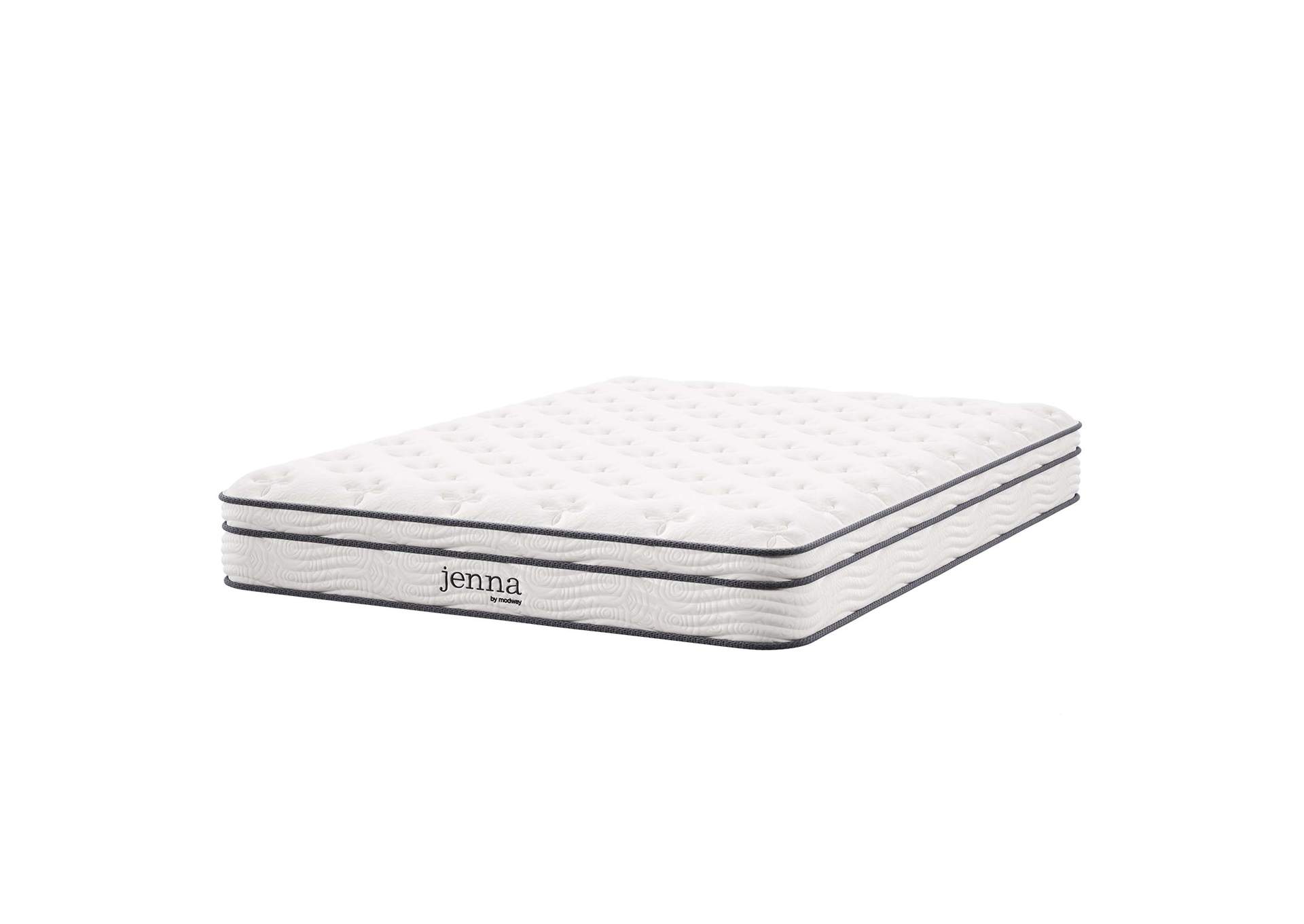 White Jenna 8" Full Innerspring Mattress,Modway