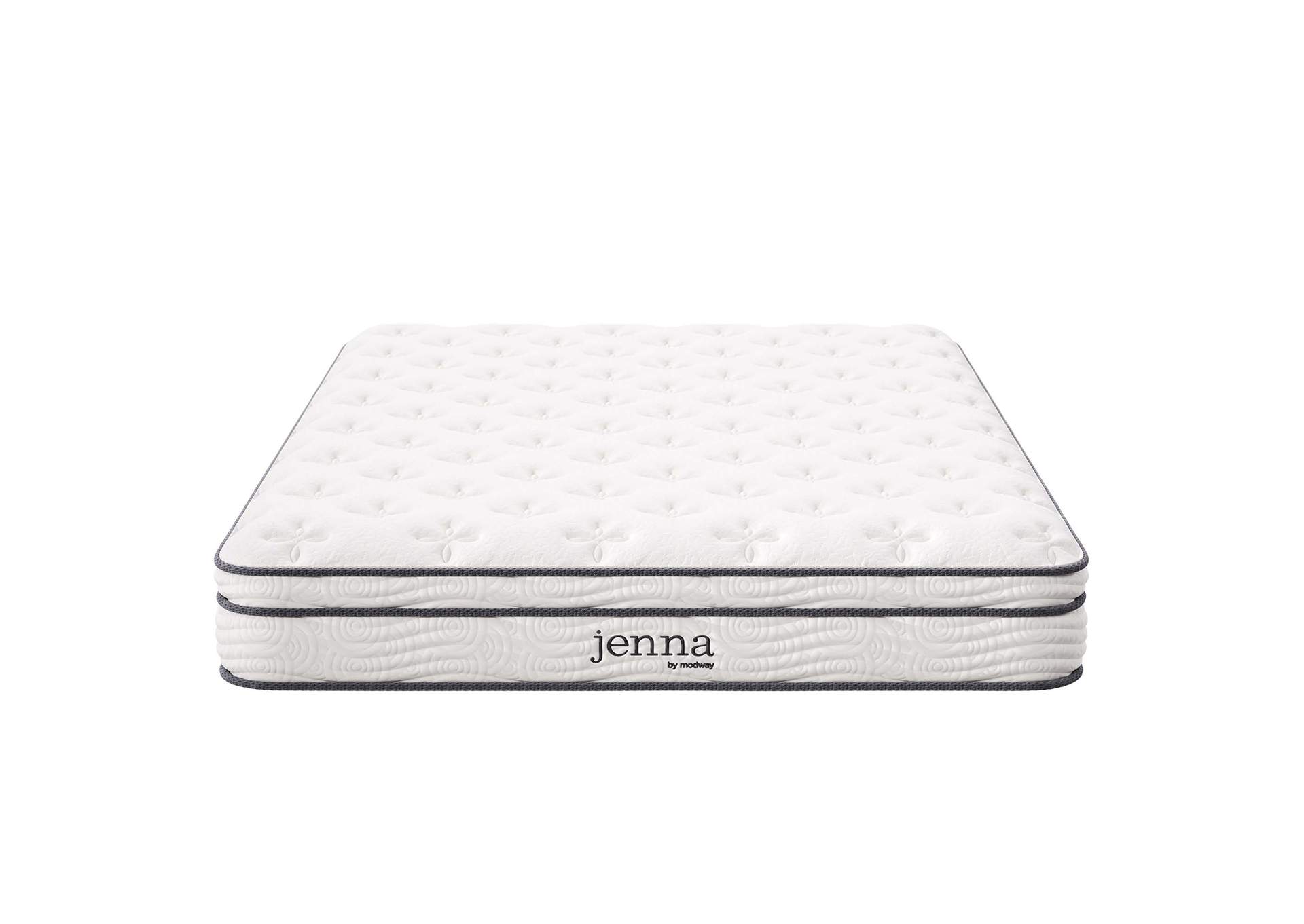 White Jenna 8" Full Innerspring Mattress,Modway