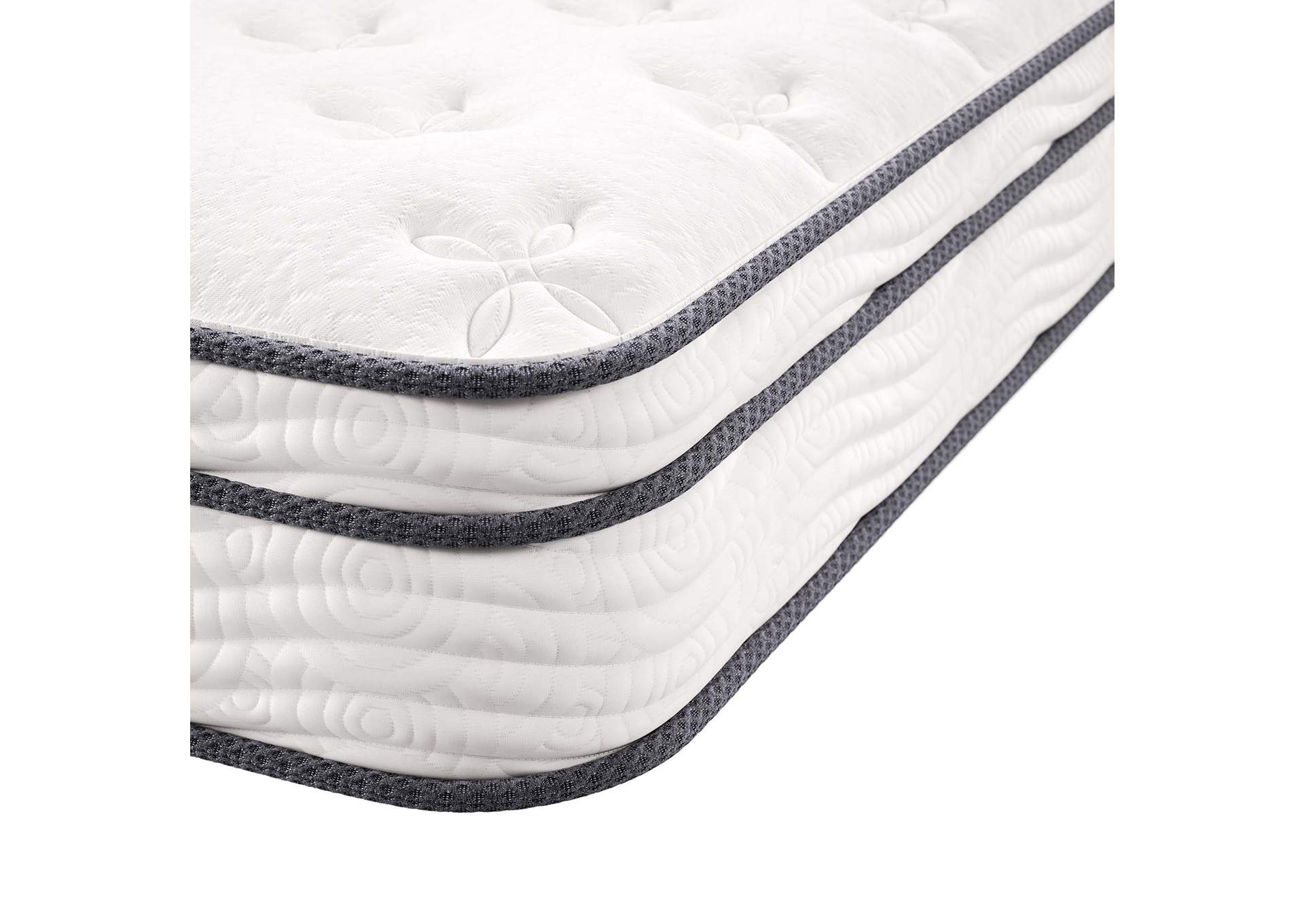 White Jenna 8" Full Innerspring Mattress,Modway