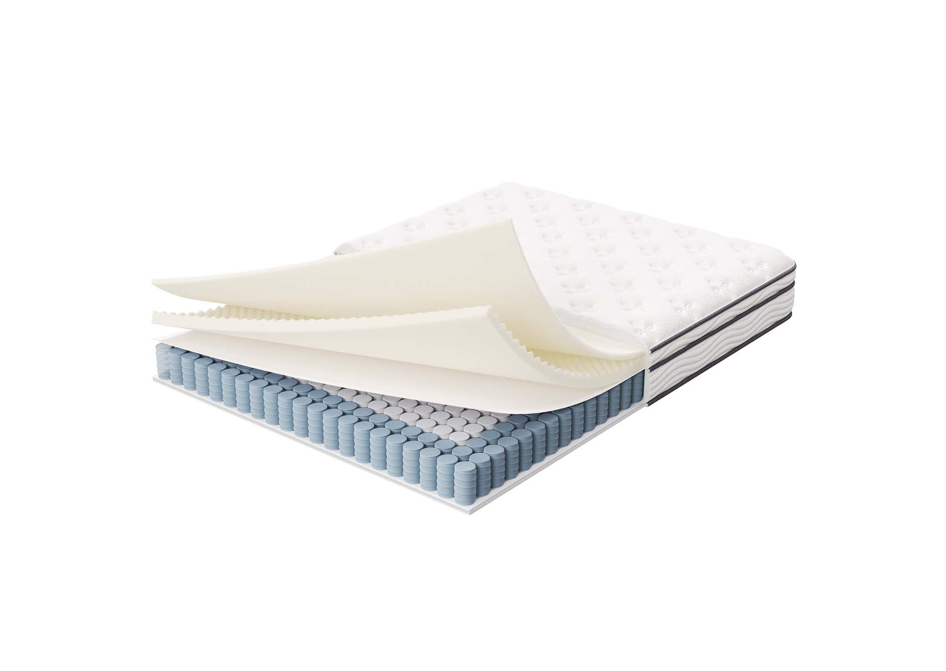 White Jenna 8" Full Innerspring Mattress,Modway