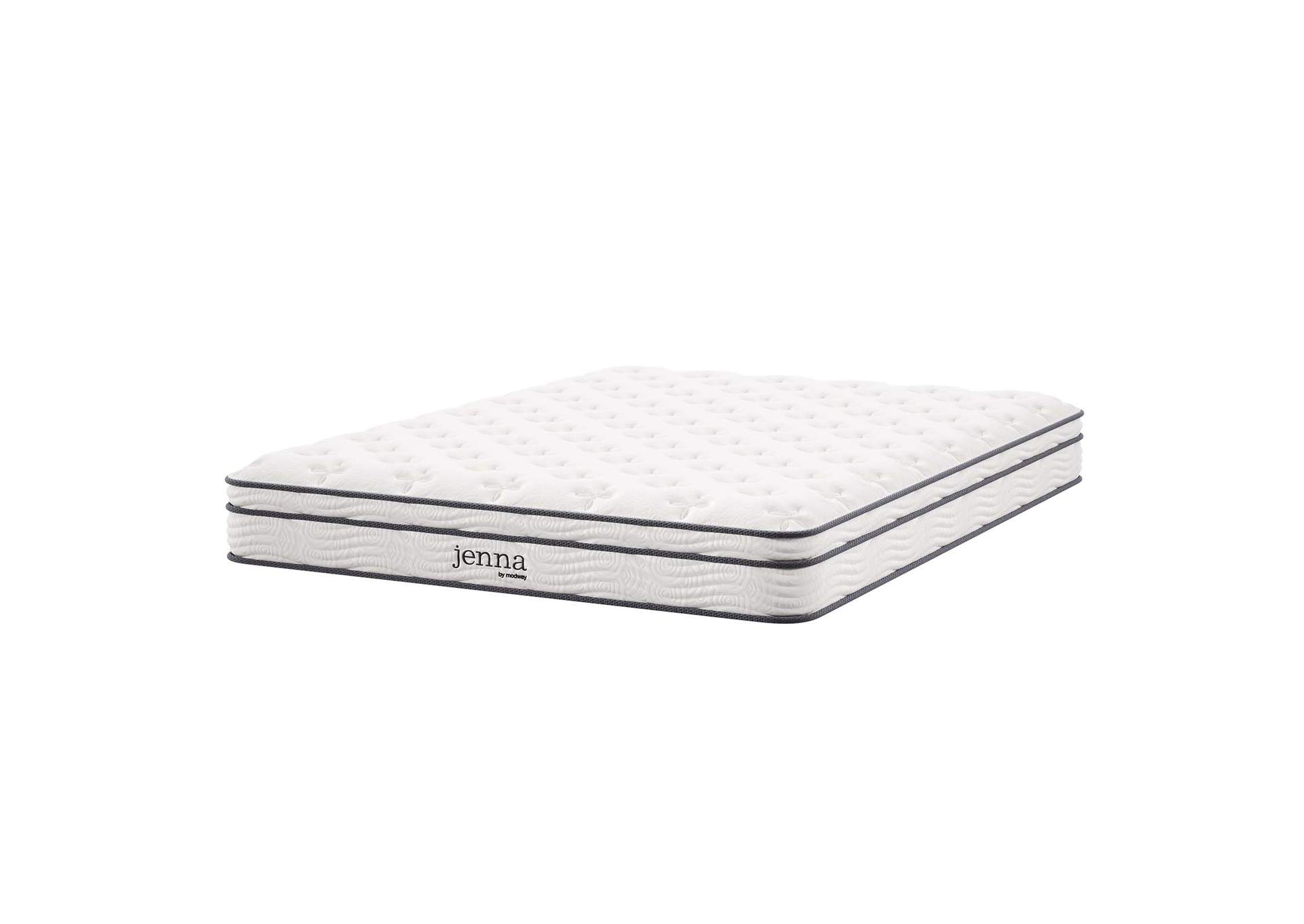 White Jenna 8" Queen Innerspring Mattress,Modway