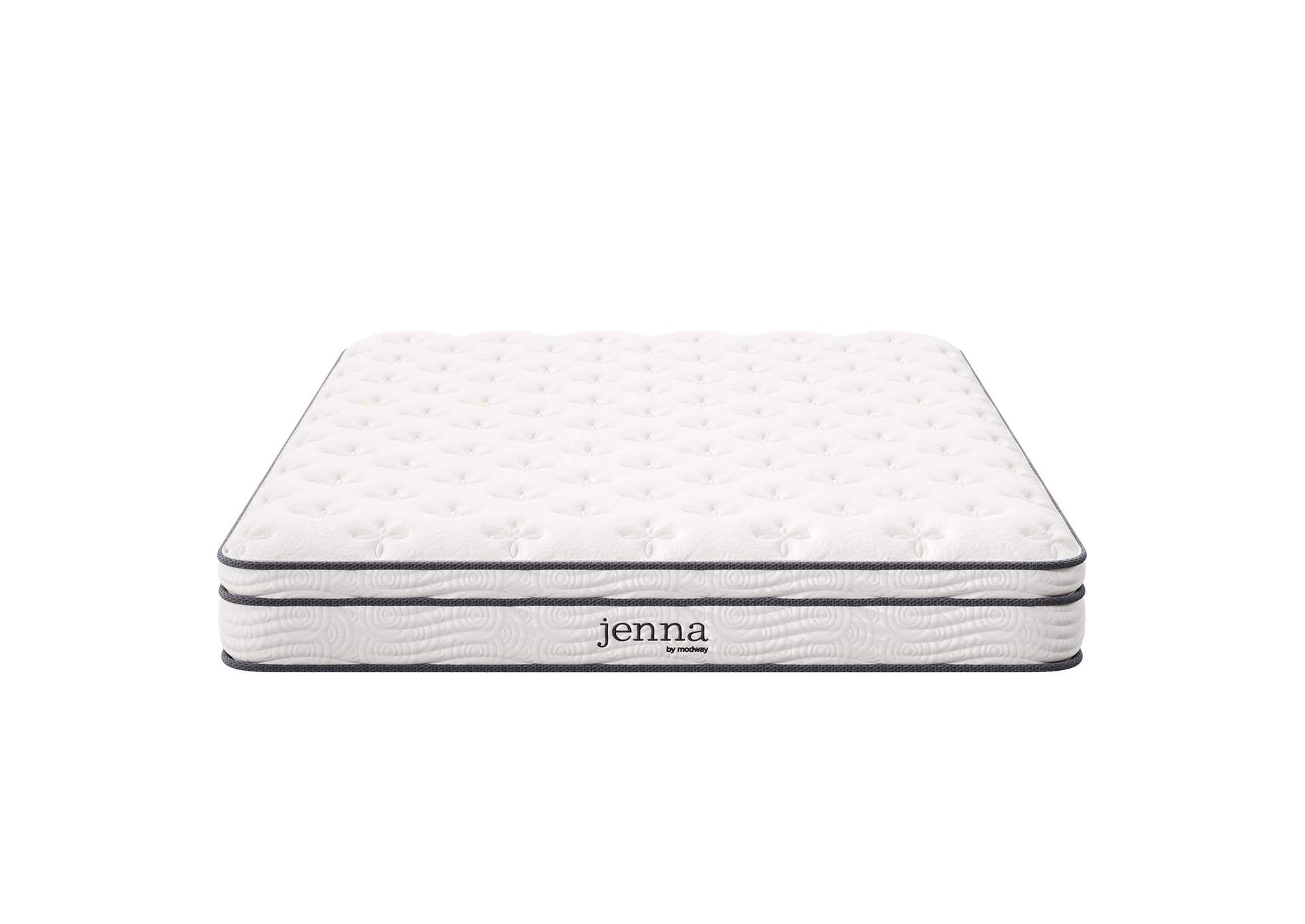 White Jenna 8" Queen Innerspring Mattress,Modway