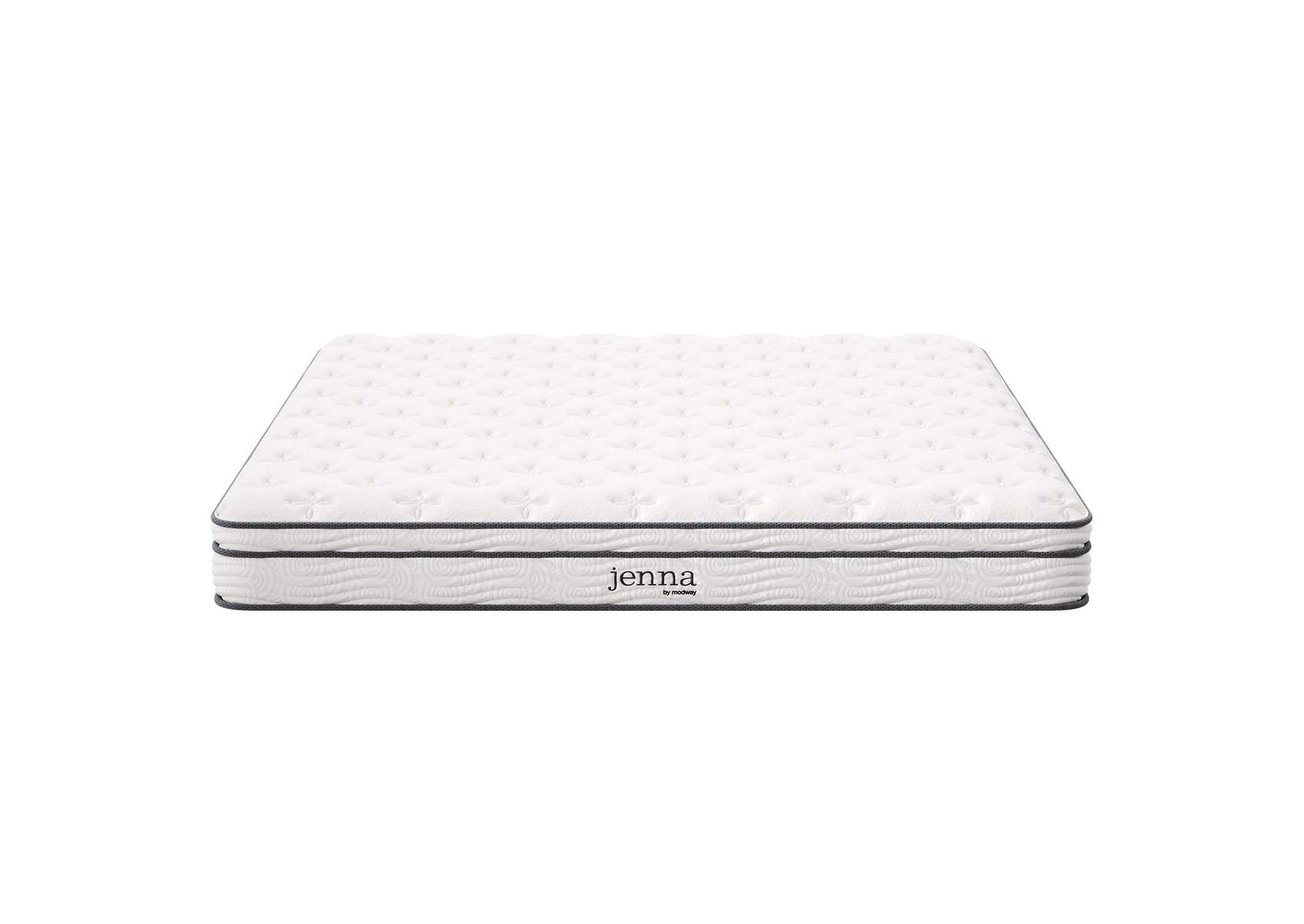 White Jenna 8" King Innerspring Mattress,Modway