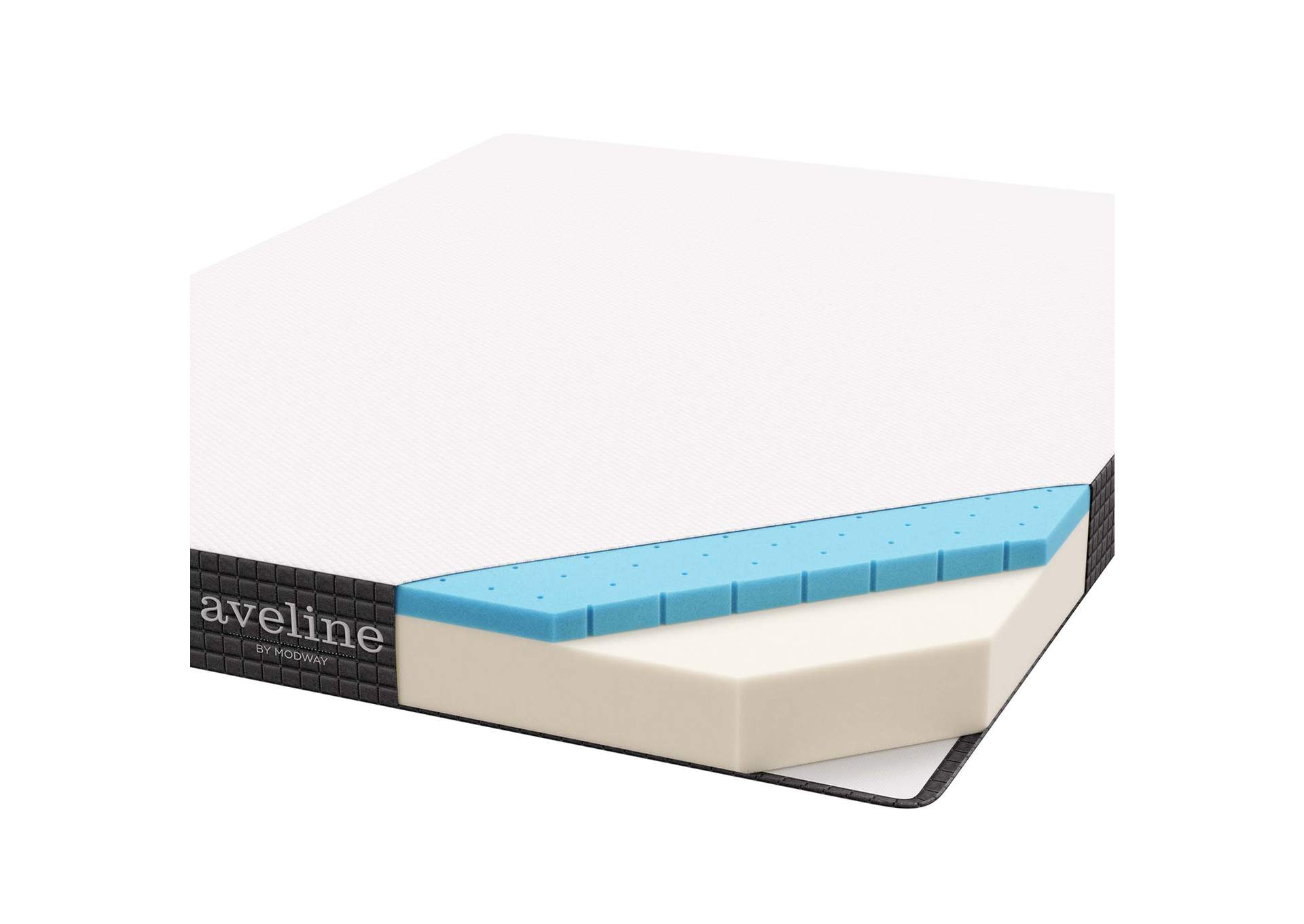 White Aveline 6" Narrow Twin Mattress,Modway