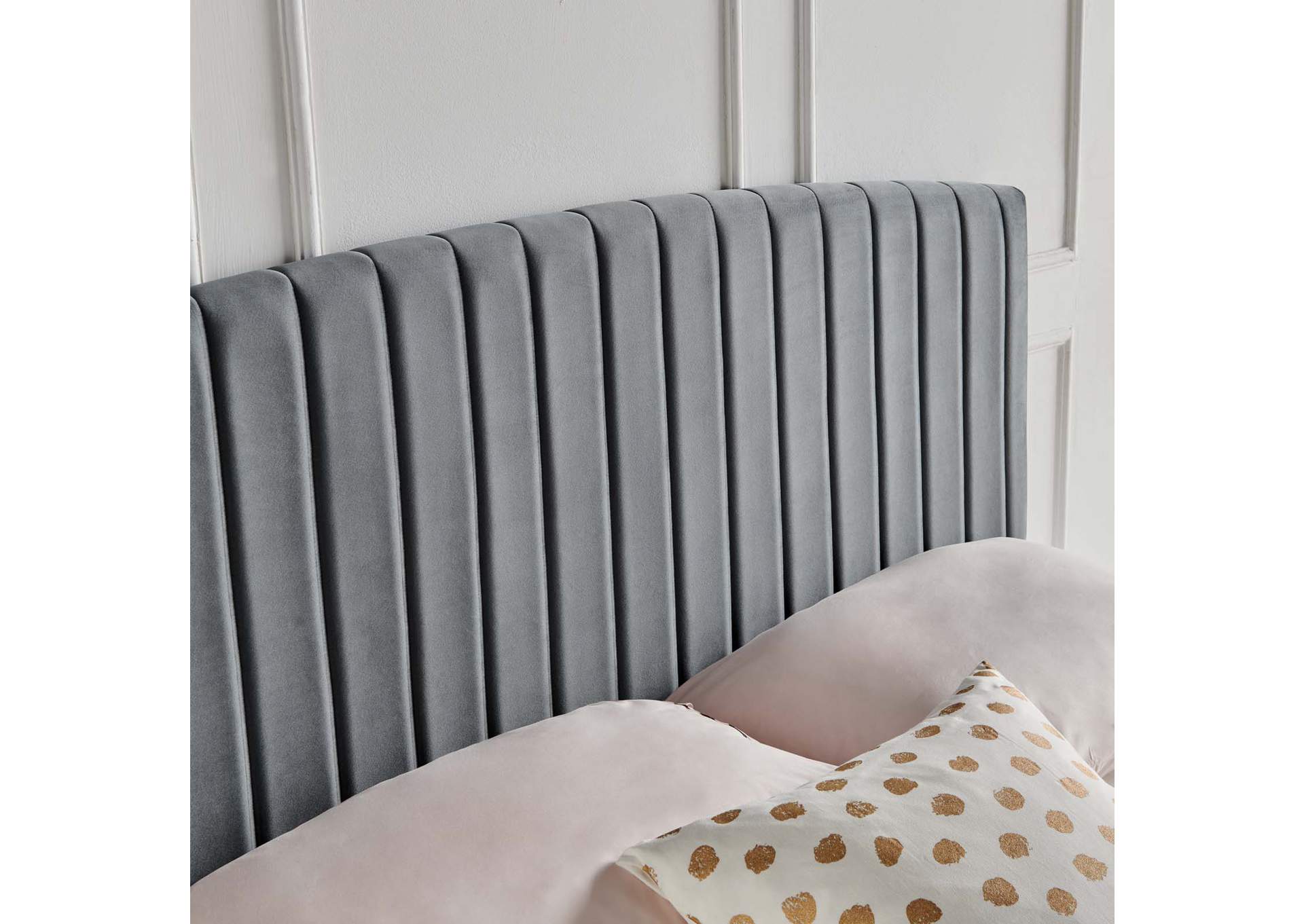 Rebecca Charcoal Performance Velvet Twin Headboard,Modway