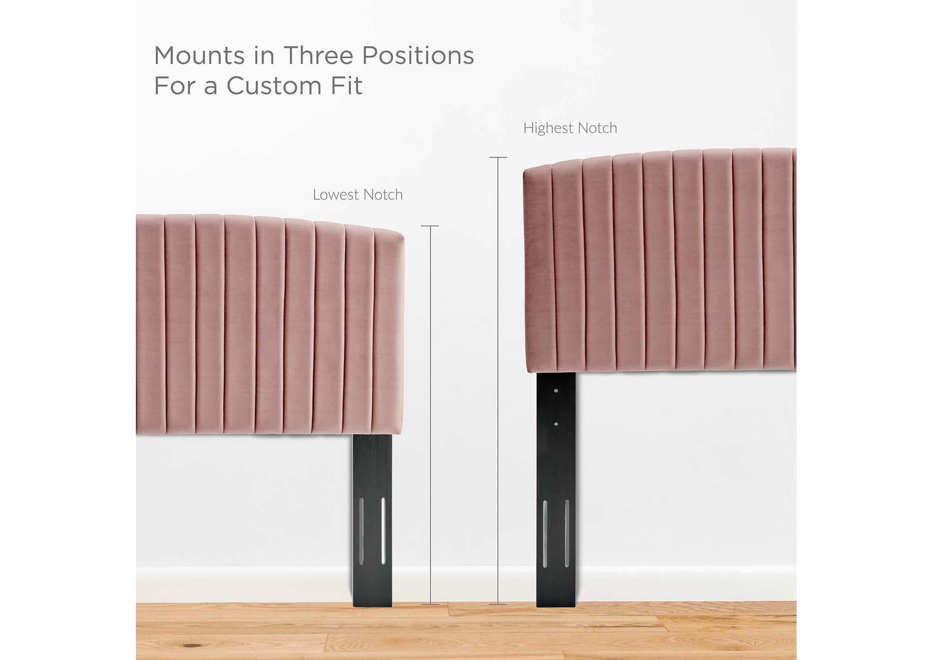 Rebecca Dusty Rose Performance Velvet Twin Headboard,Modway