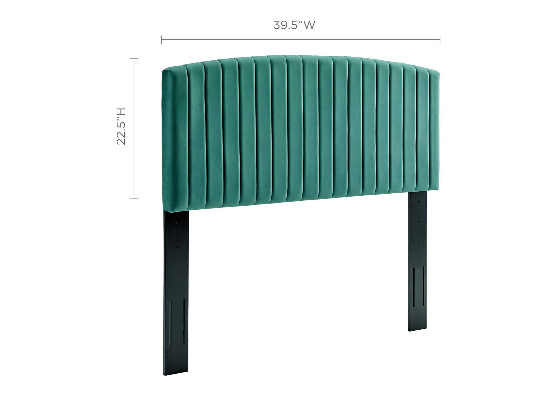 Rebecca Teal Performance Velvet Twin Headboard,Modway