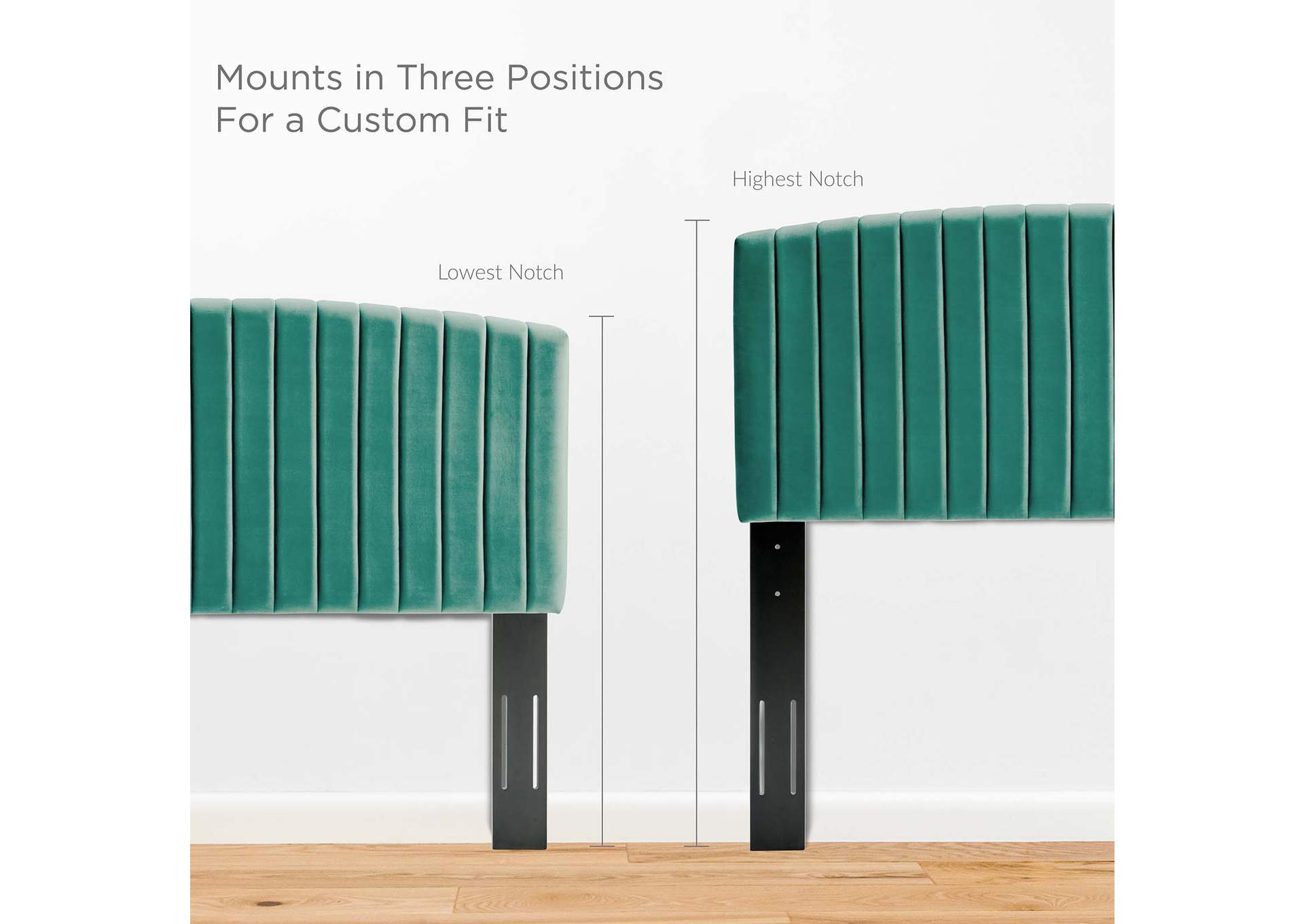 Rebecca Teal Performance Velvet Twin Headboard,Modway