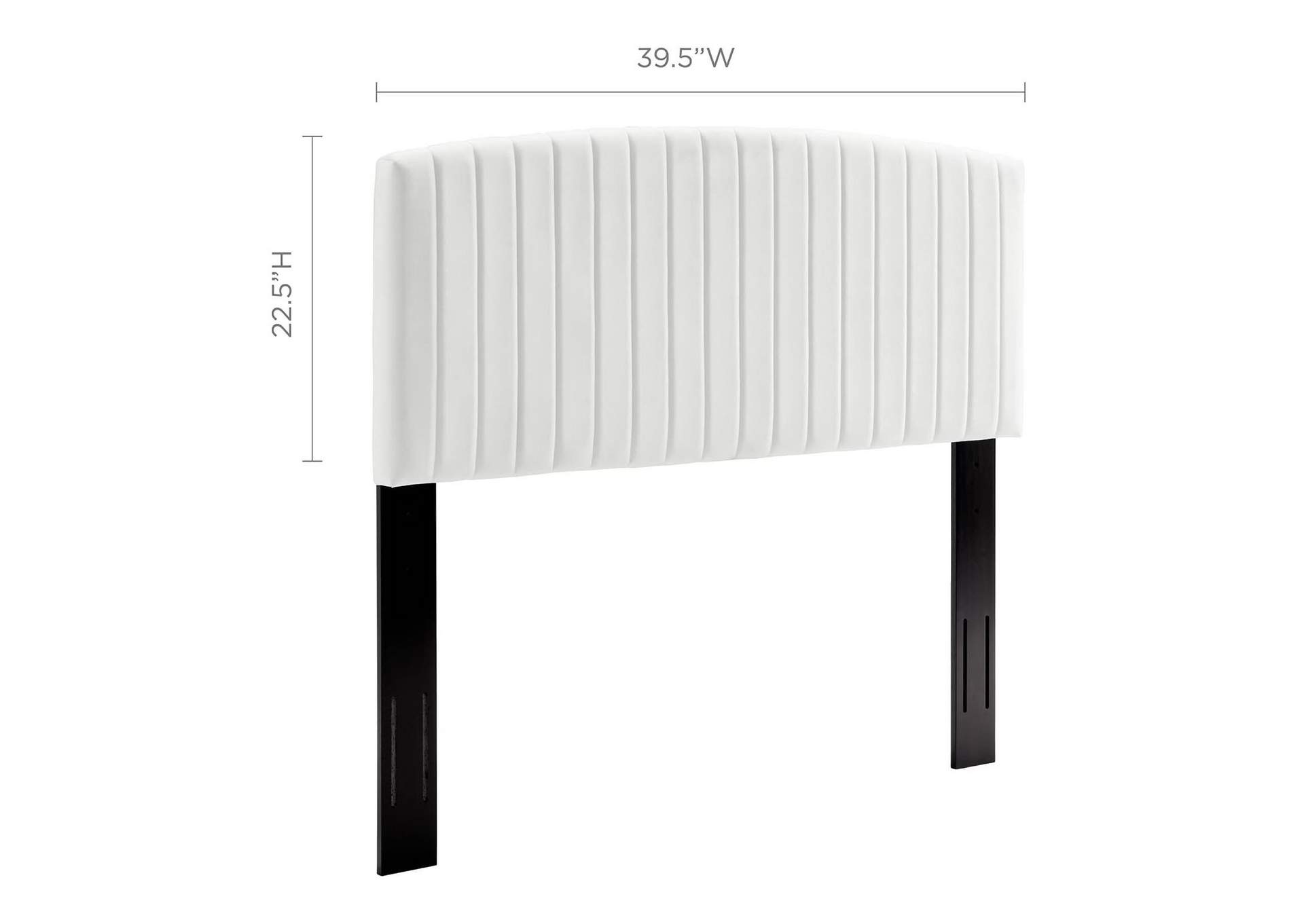 Rebecca White Performance Velvet Twin Headboard,Modway