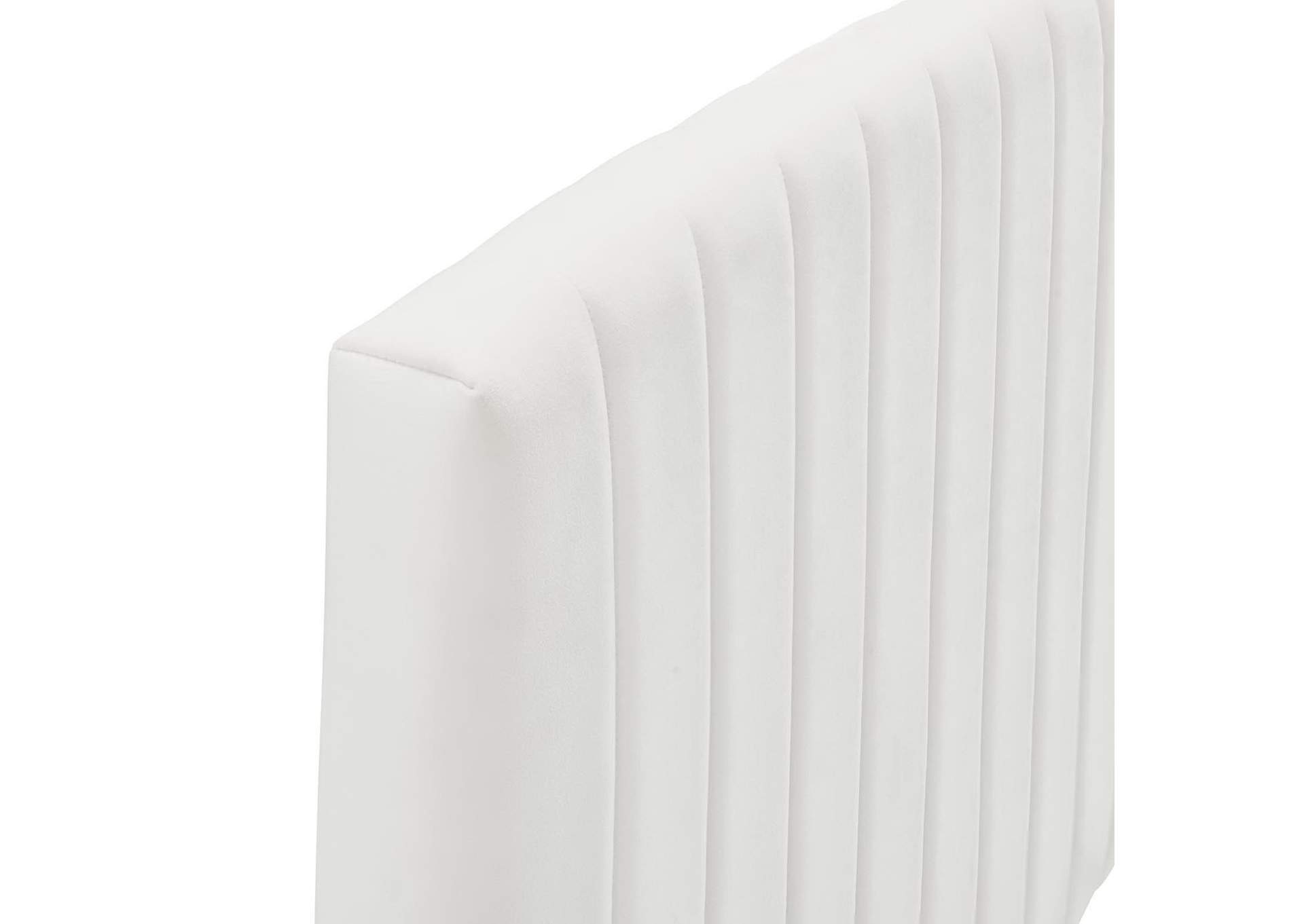 Rebecca White Performance Velvet Twin Headboard,Modway