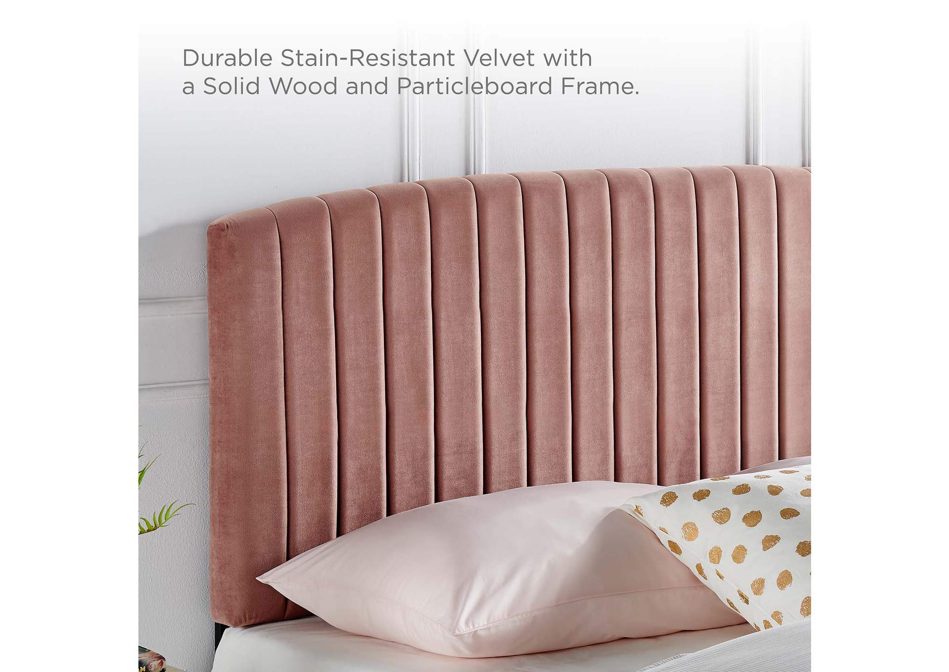 Rebecca Dusty Rose Performance Velvet Full / Queen Headboard,Modway