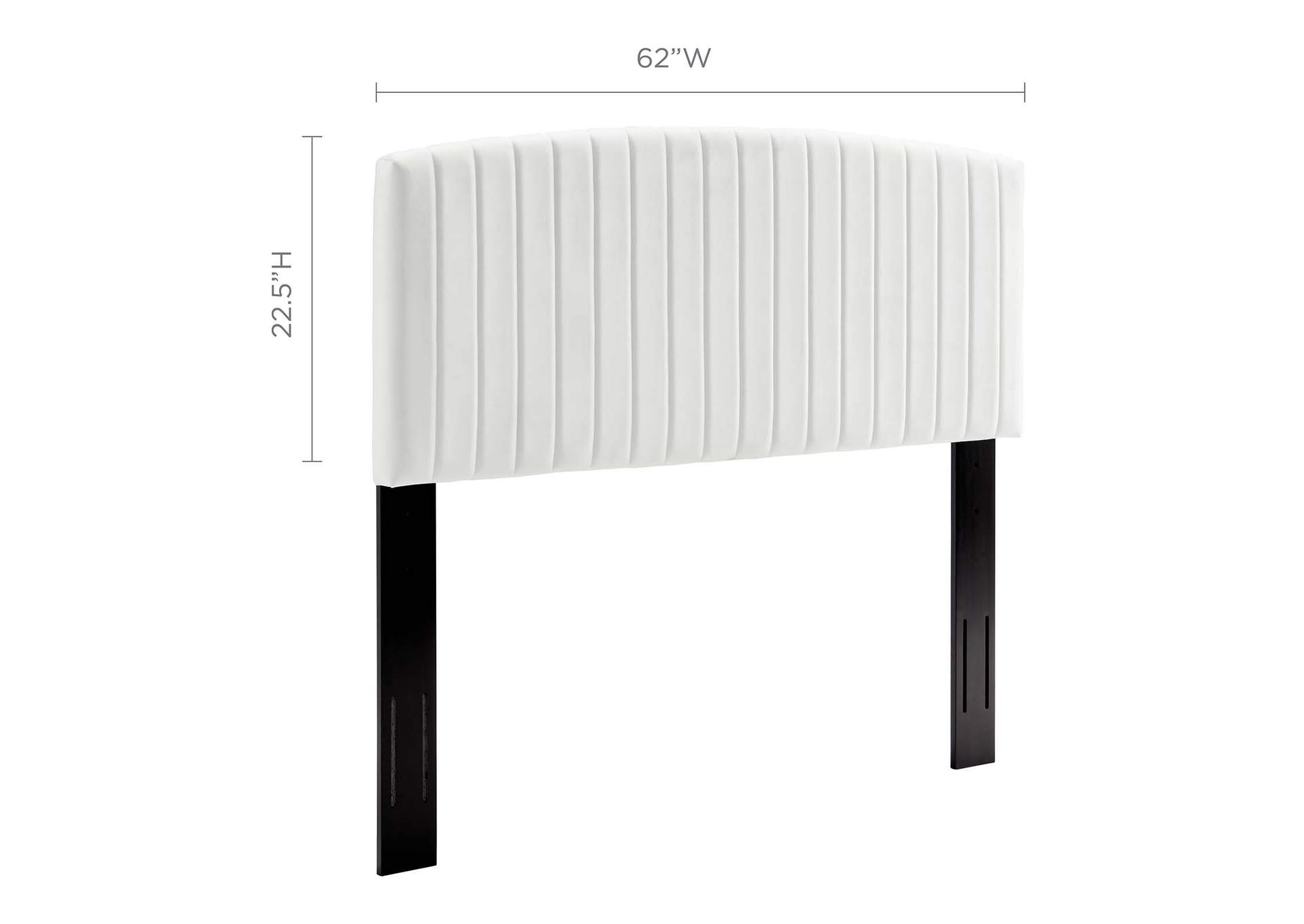 Rebecca White Performance Velvet Full / Queen Headboard,Modway