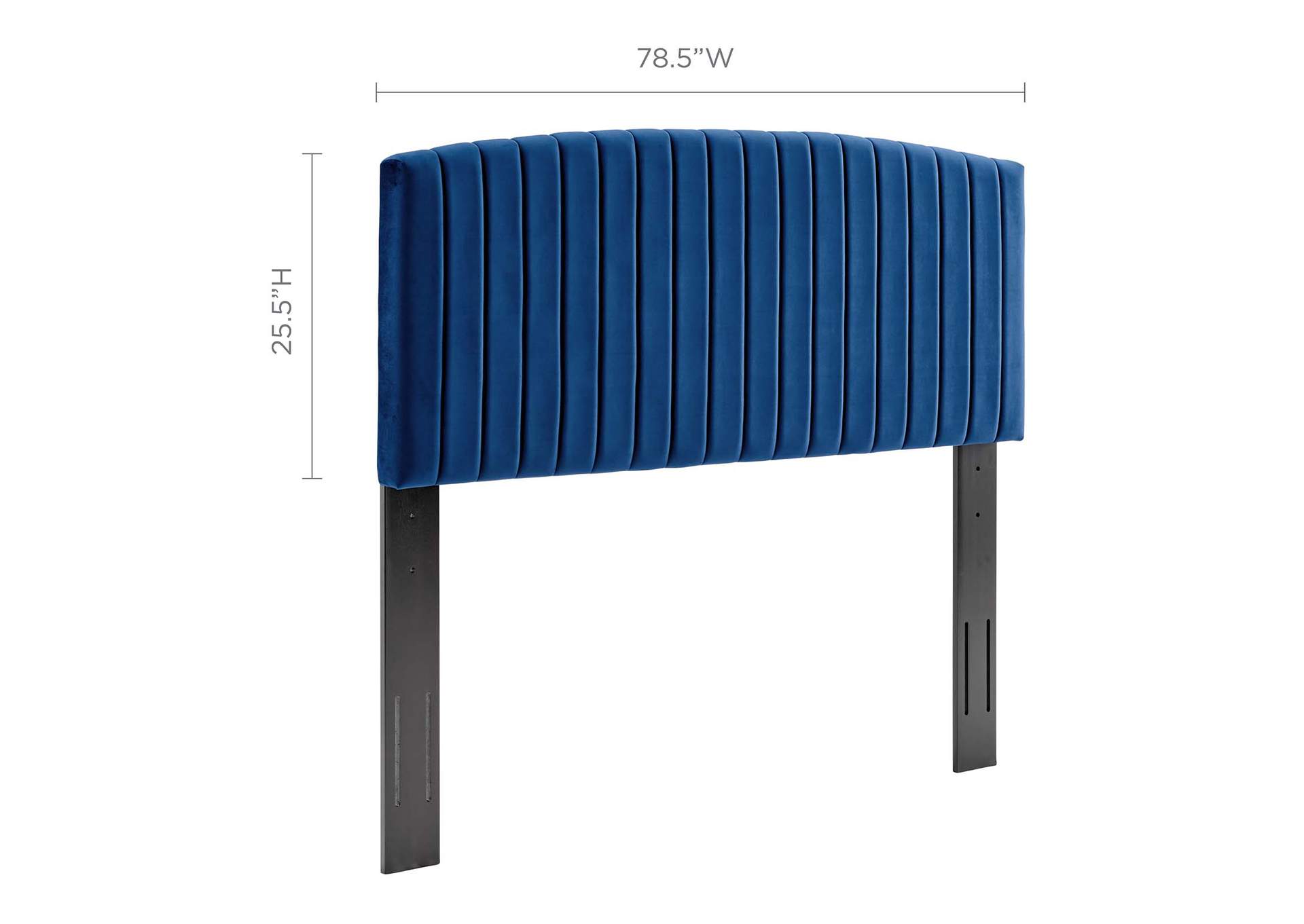 Rebecca Navy Performance Velvet King / California King Headboard,Modway
