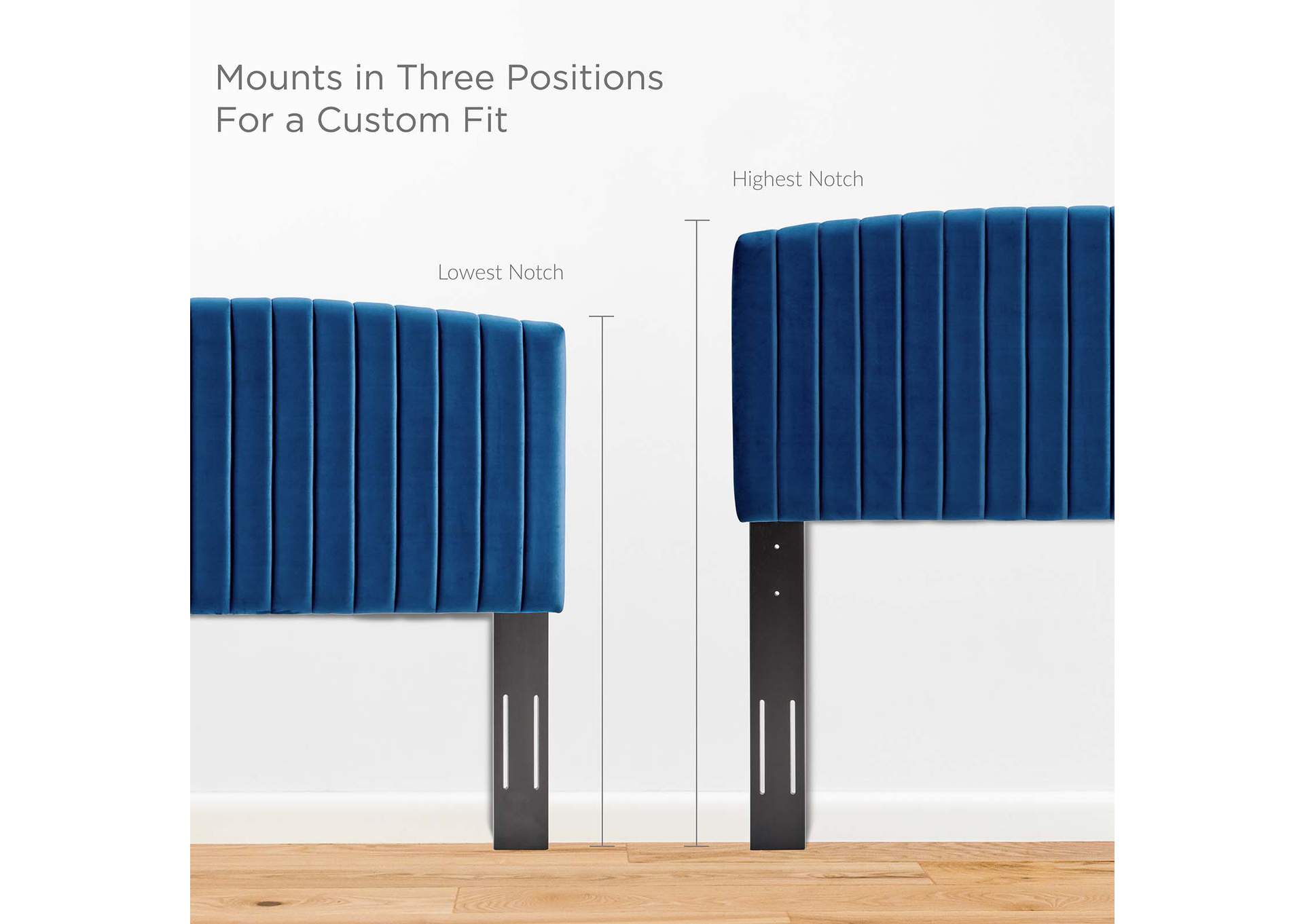 Rebecca Navy Performance Velvet King / California King Headboard,Modway