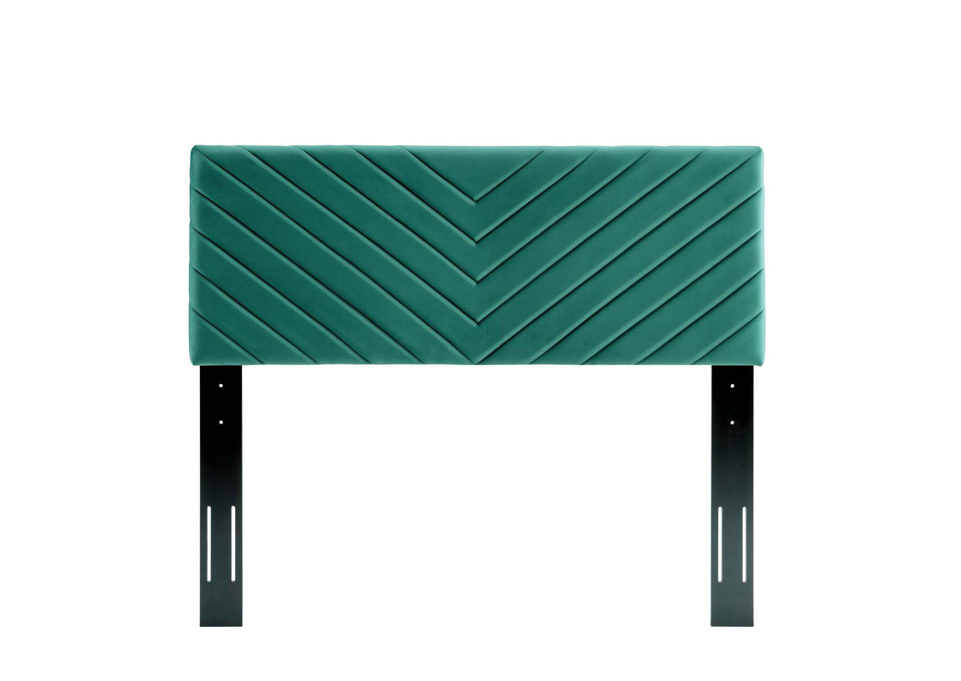 Alyson Teal Angular Channel Tufted Performance Velvet King / California King Headboard,Modway