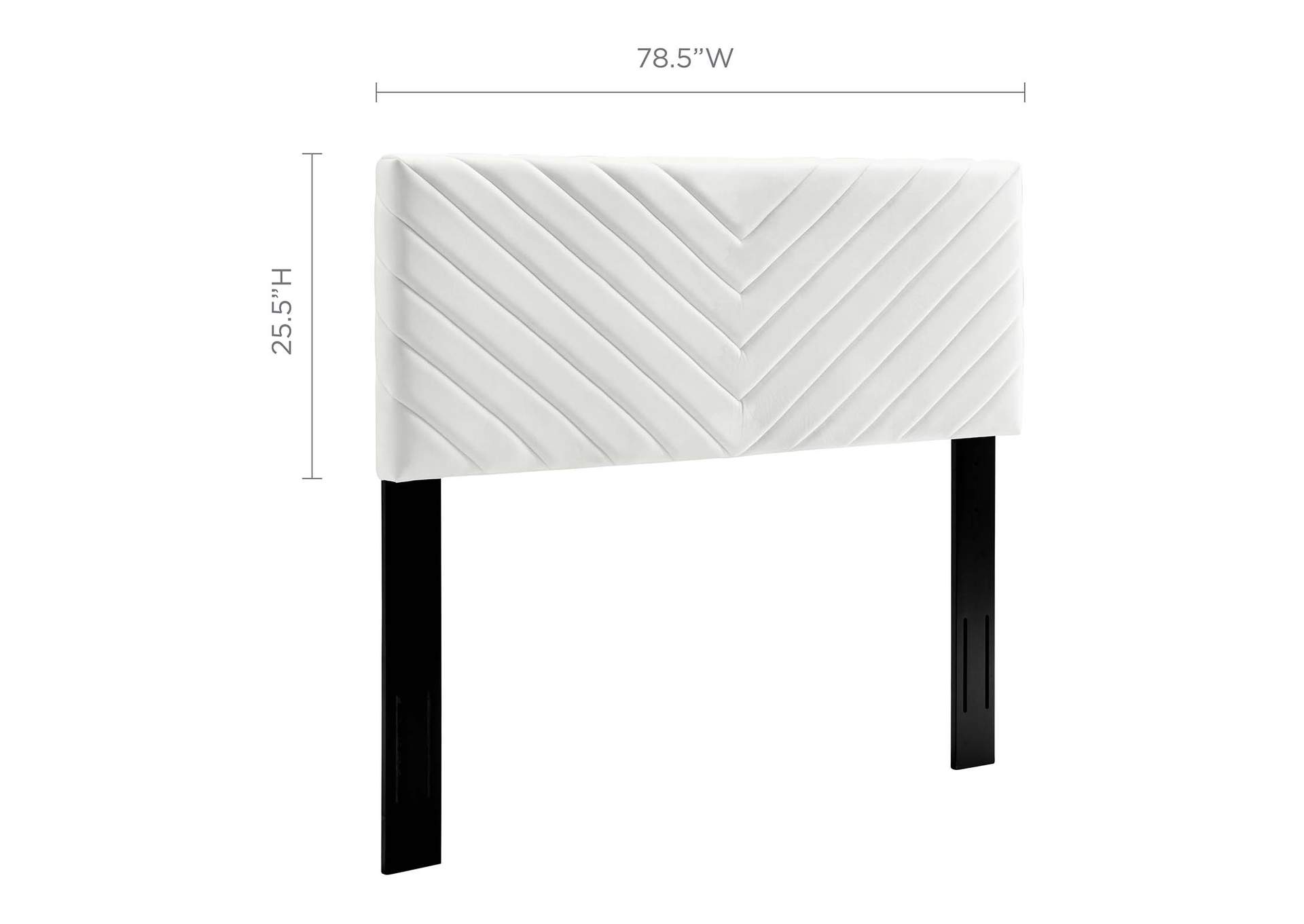 Alyson White Angular Channel Tufted Performance Velvet King / California King Headboard,Modway
