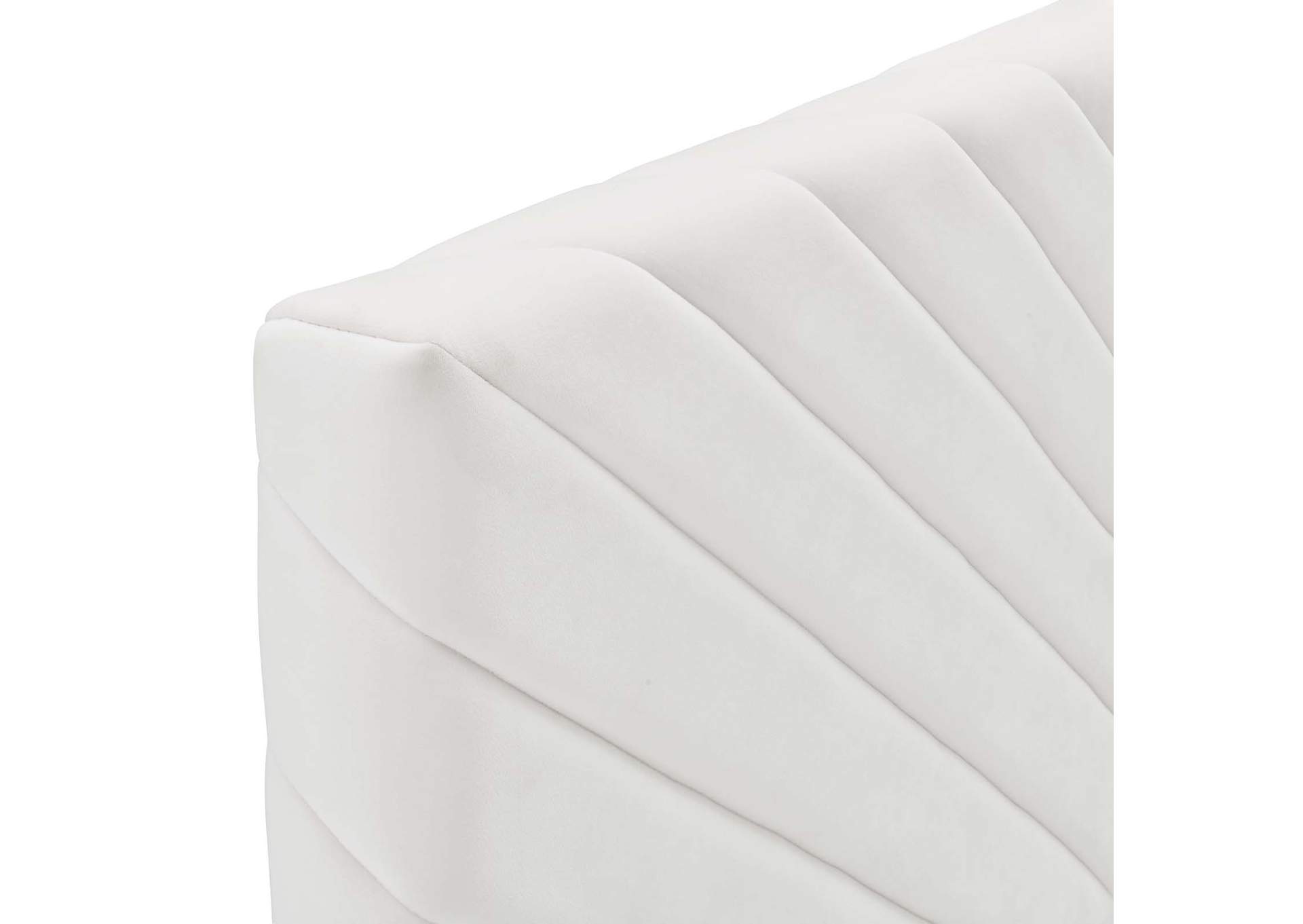 Alyson White Angular Channel Tufted Performance Velvet King / California King Headboard,Modway