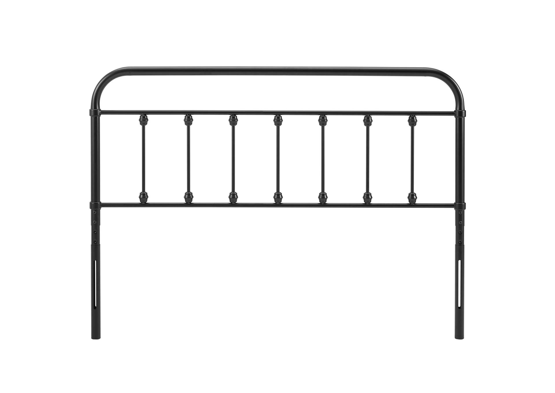 Sage Black Queen Metal Headboard,Modway