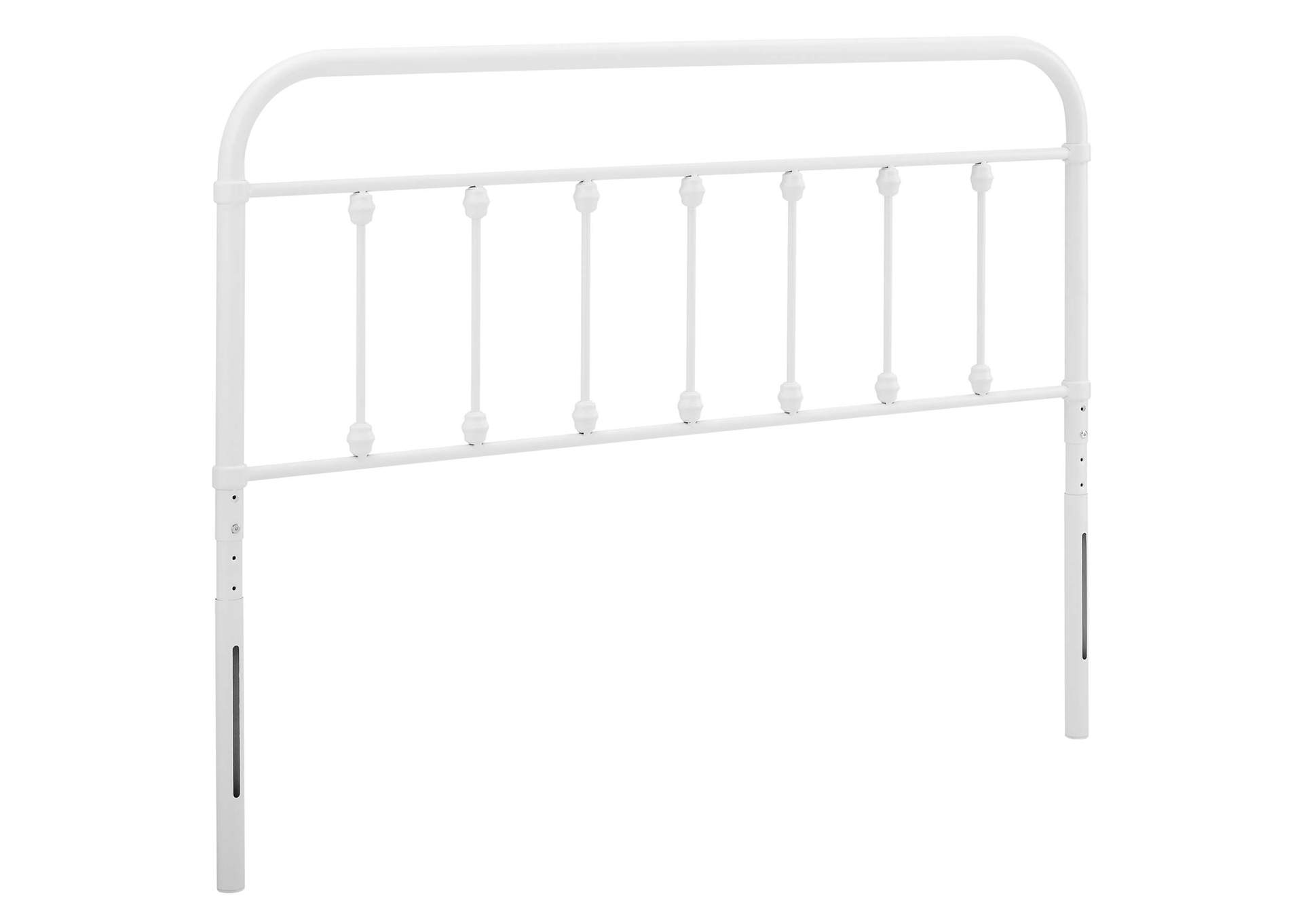 Sage White King Metal Headboard,Modway