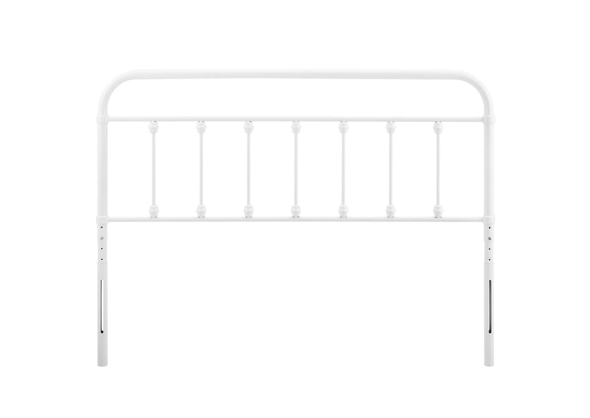 Sage White King Metal Headboard,Modway