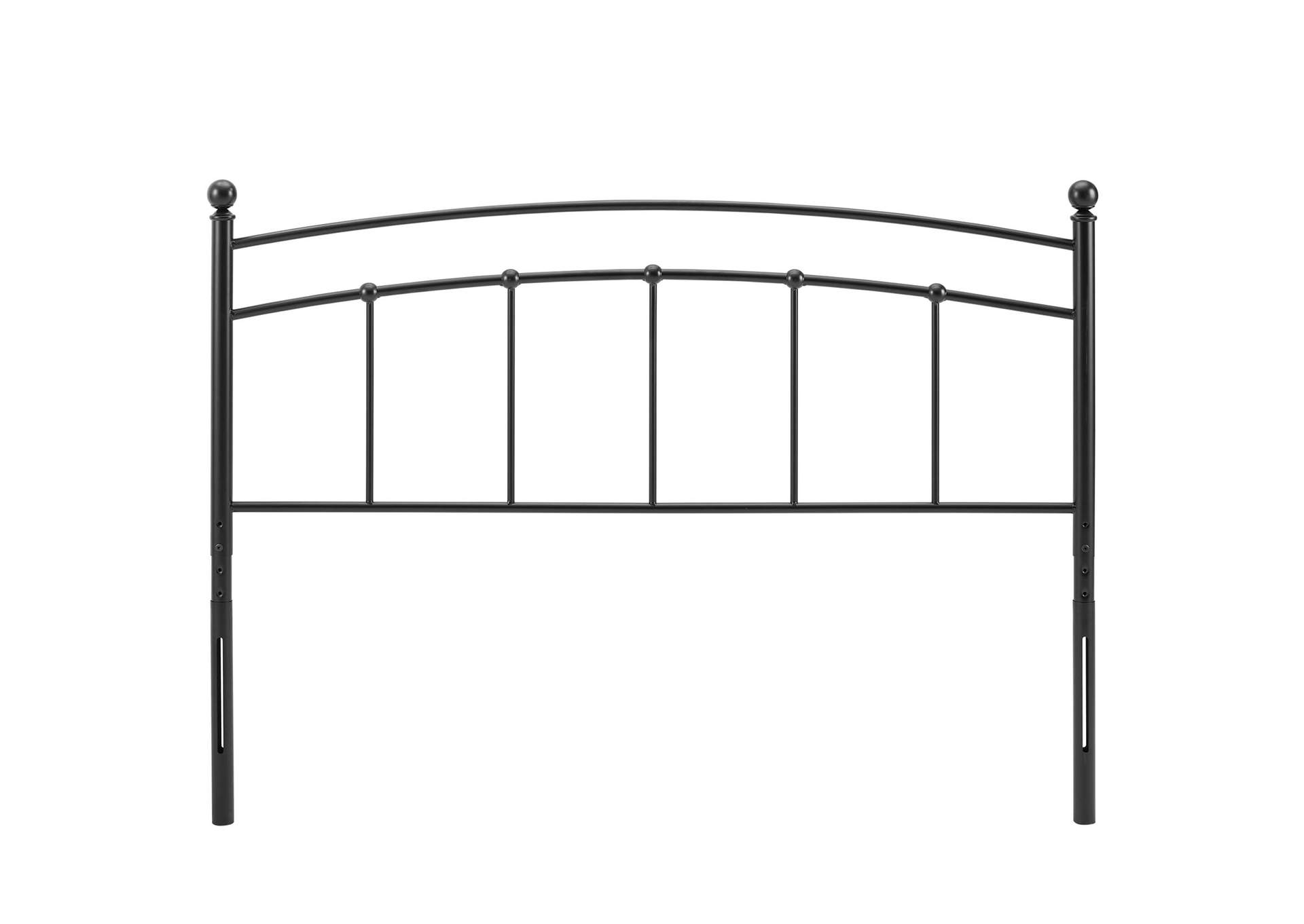 Abigail Black Twin Metal Headboard,Modway