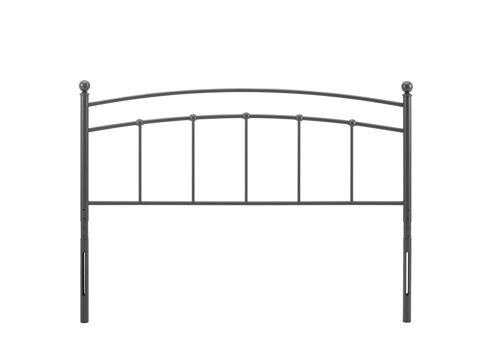 Abigail Gray Queen Metal Headboard,Modway