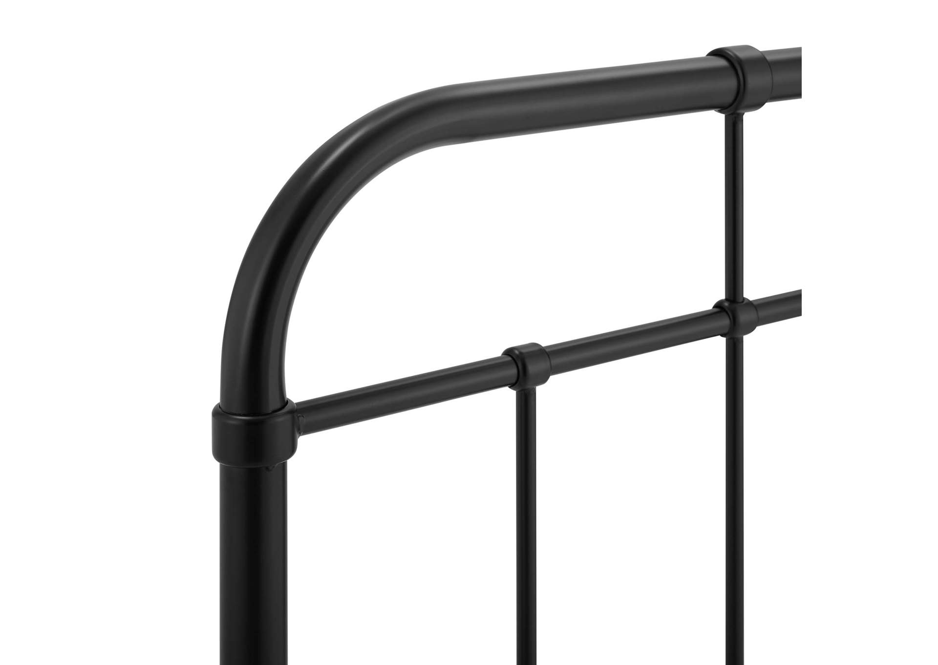 Alessia Black King Metal Headboard,Modway
