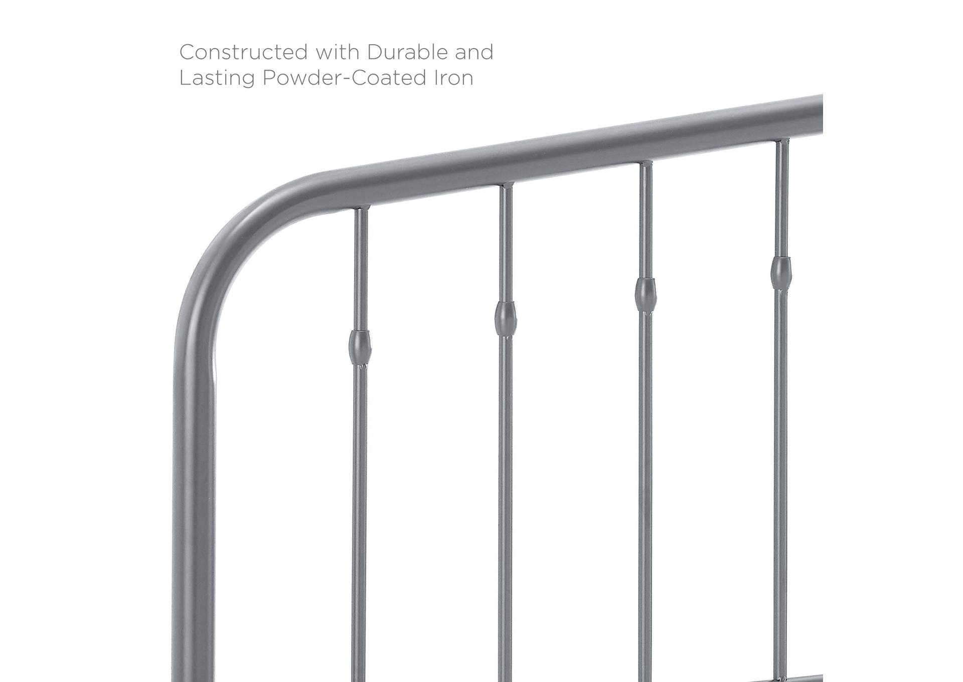 Lennon Gray Full Metal Headboard,Modway