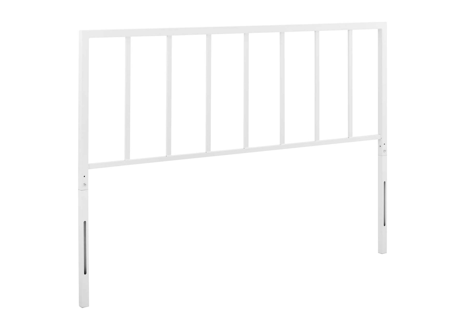 Tatum White Full Metal Headboard,Modway
