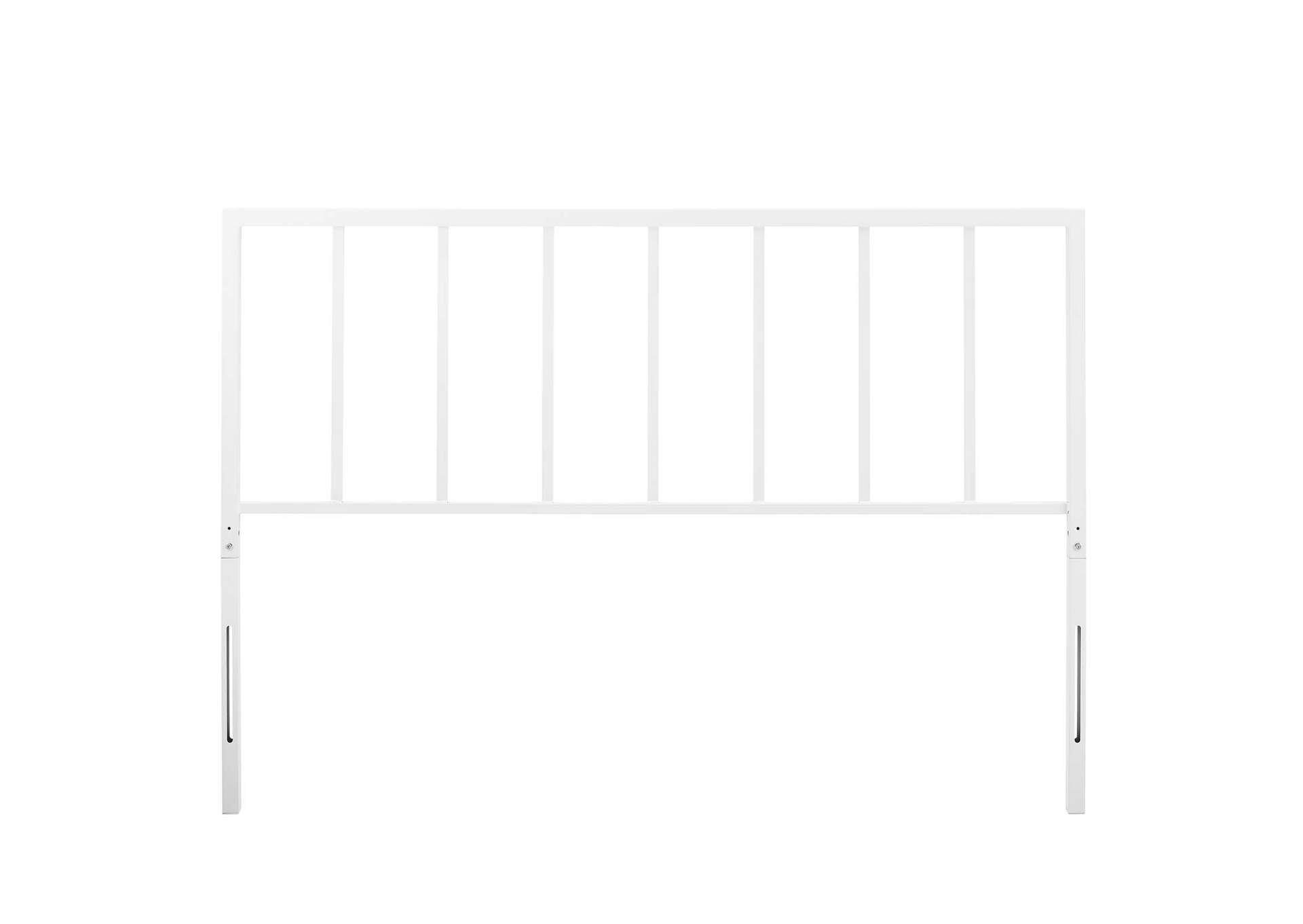 Tatum White Full Metal Headboard,Modway