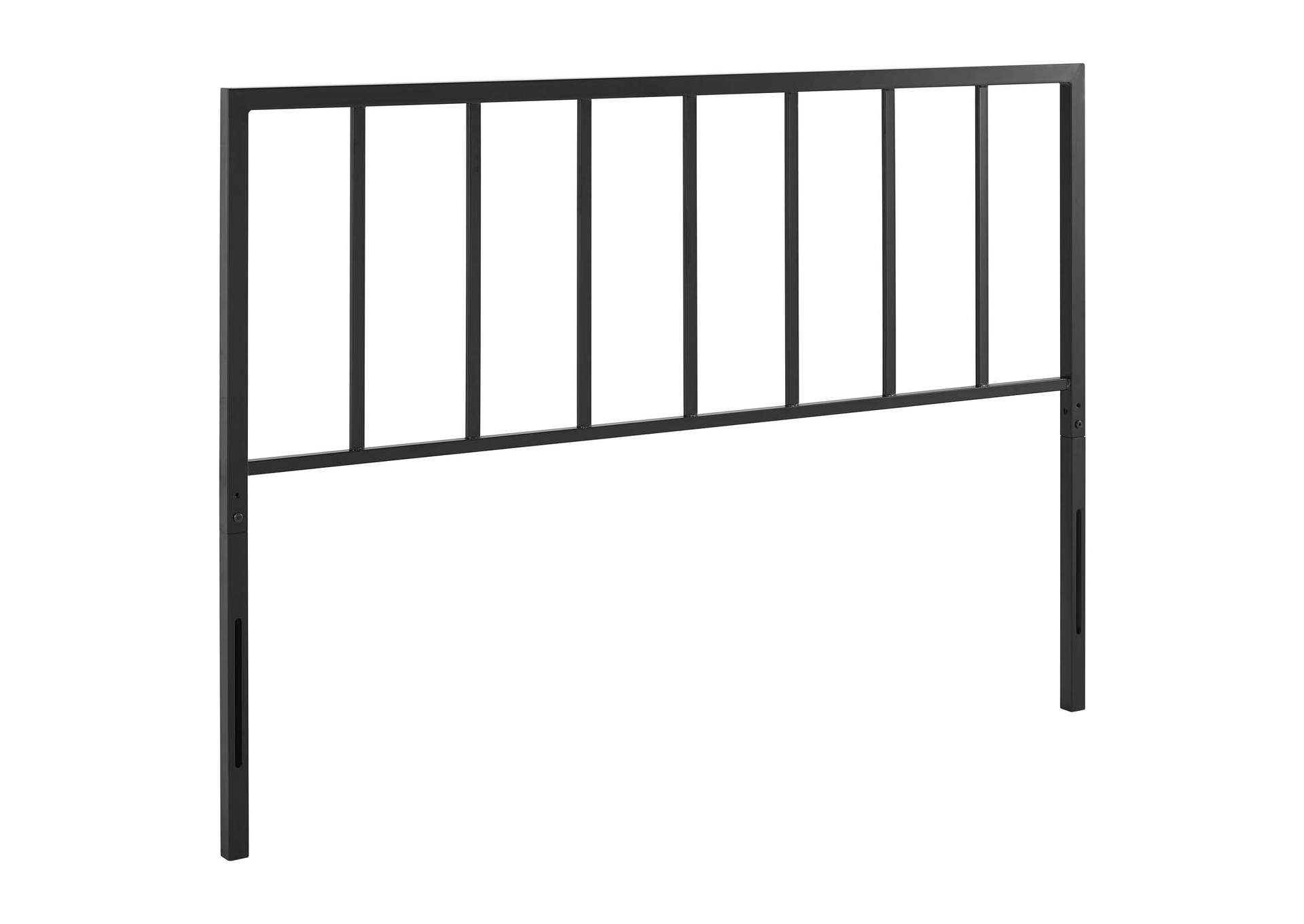Tatum Black King Metal Headboard,Modway