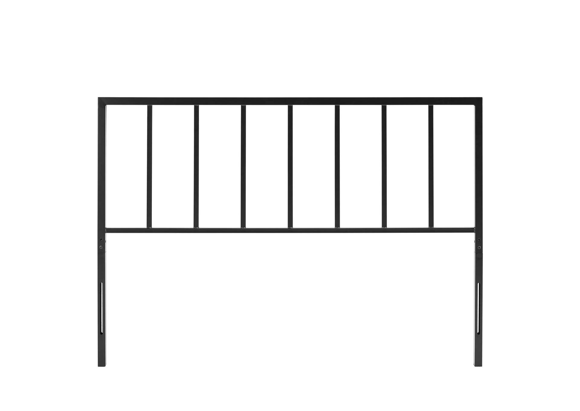 Tatum Black King Metal Headboard,Modway