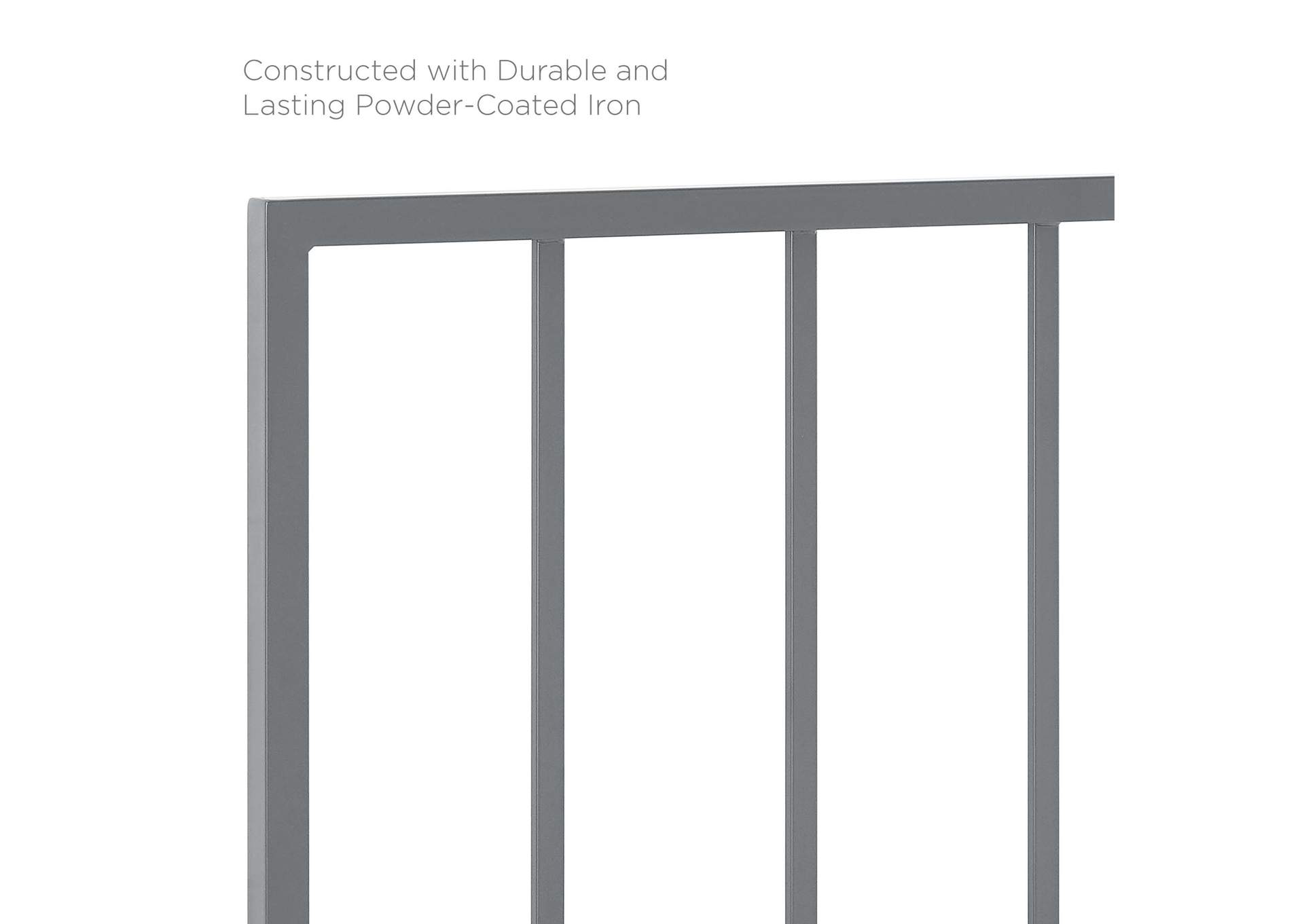 Tatum Gray King Metal Headboard,Modway