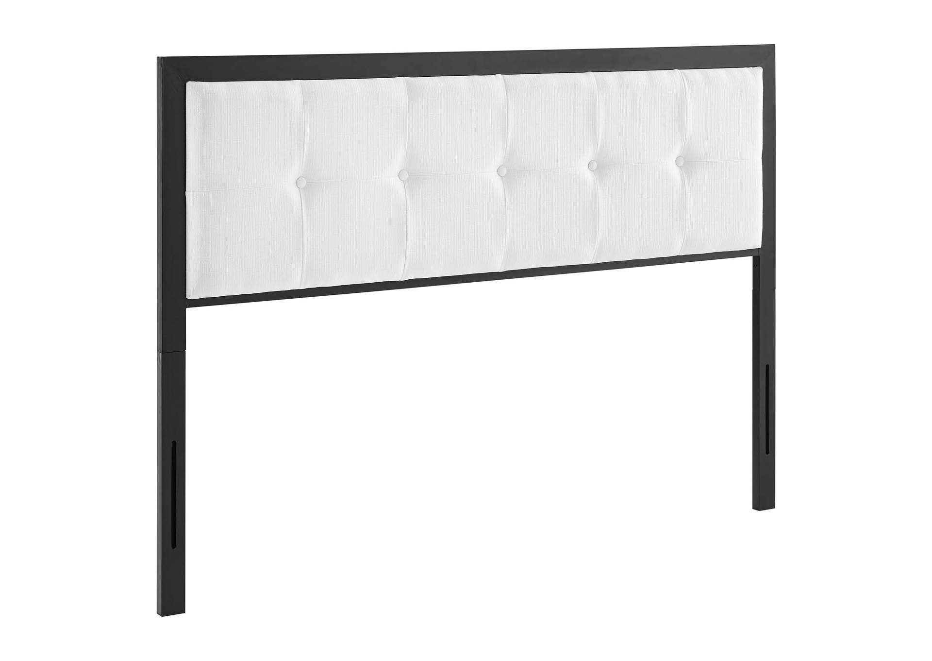 Teagan Black White Tufted Queen Headboard,Modway