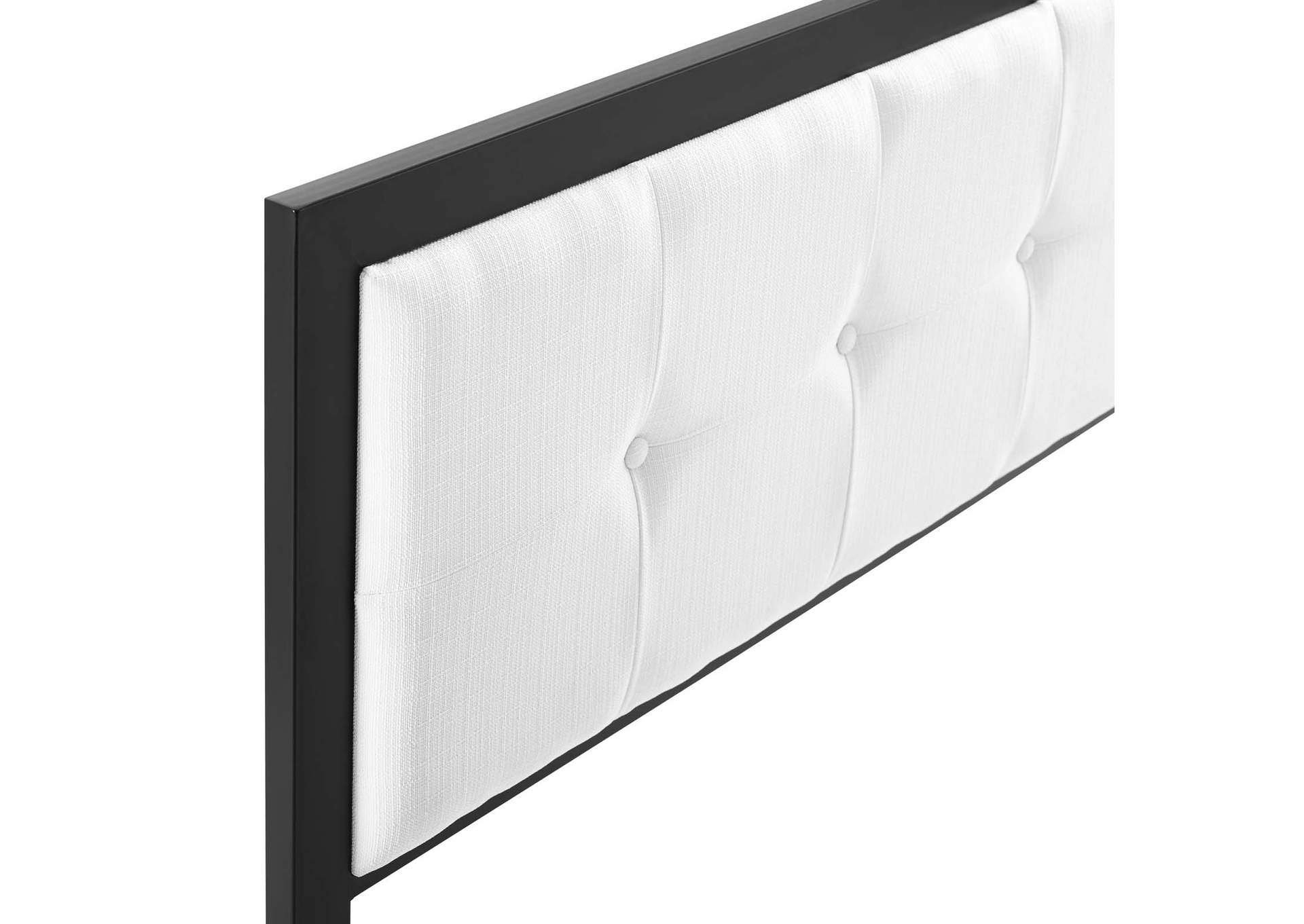 Teagan Black White Tufted Queen Headboard,Modway