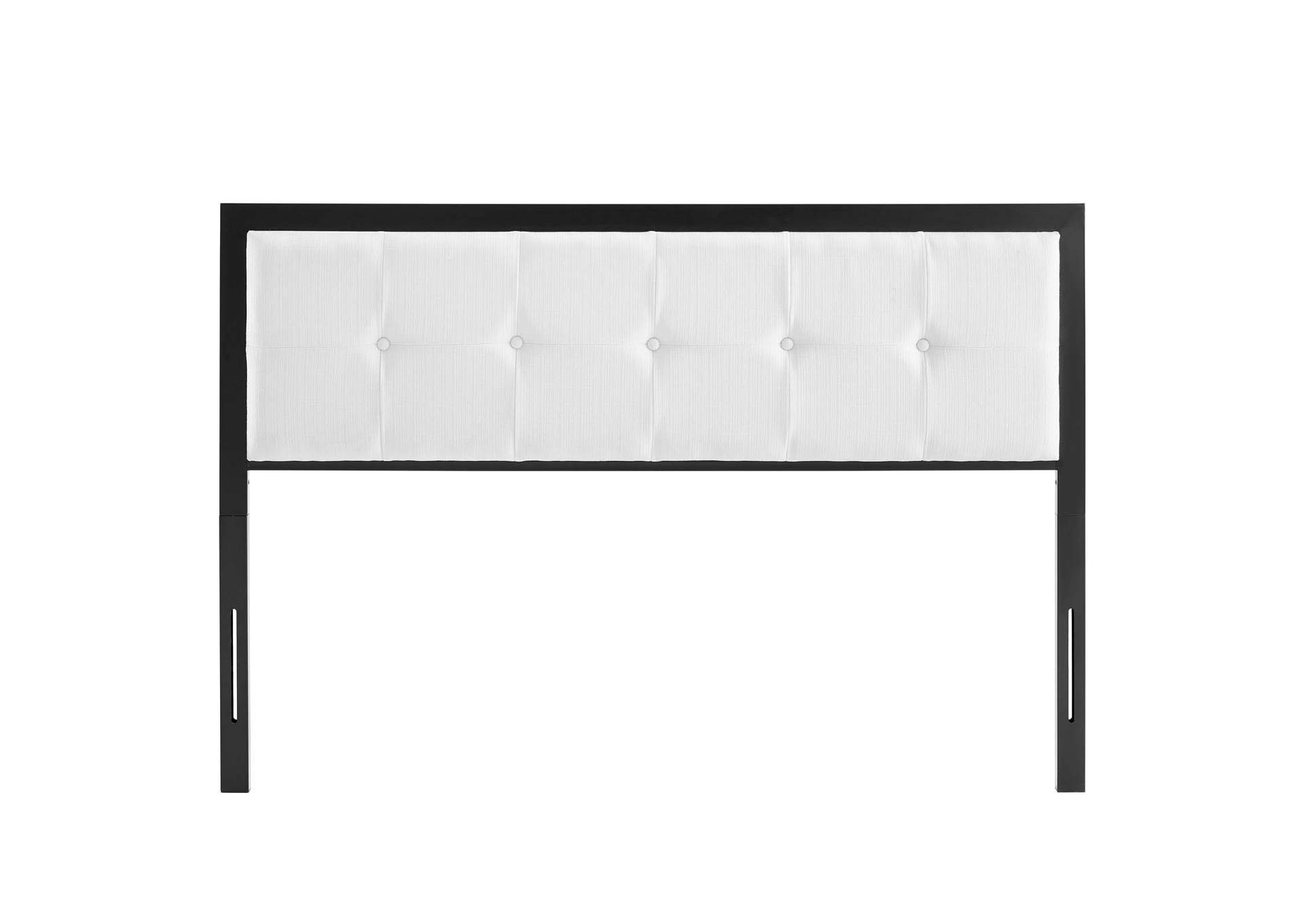 Teagan Black White Tufted Queen Headboard,Modway