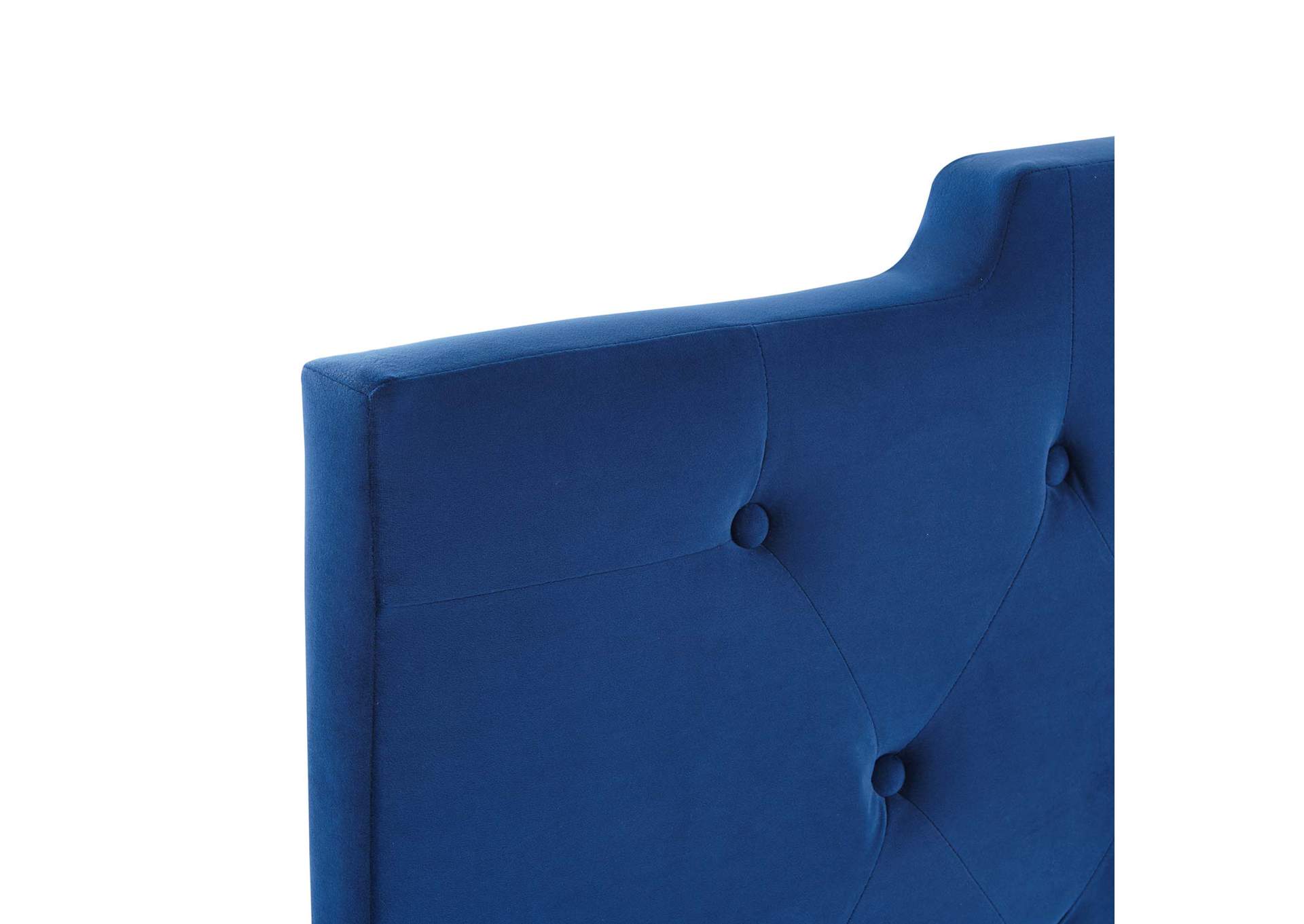 Juliet Navy Tufted Full/Queen Performance Velvet Headboard,Modway