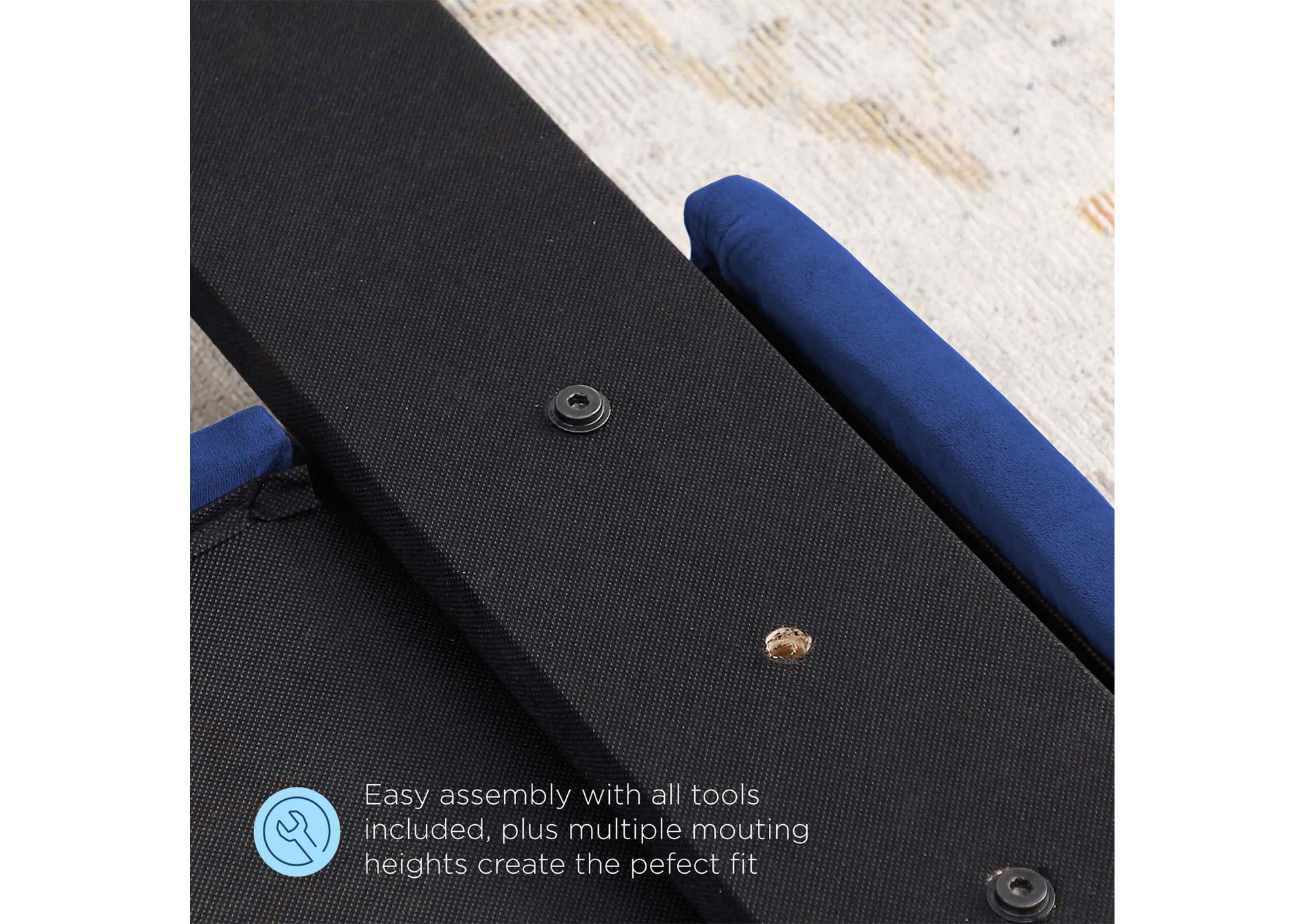 Juliet Navy Tufted Full/Queen Performance Velvet Headboard,Modway