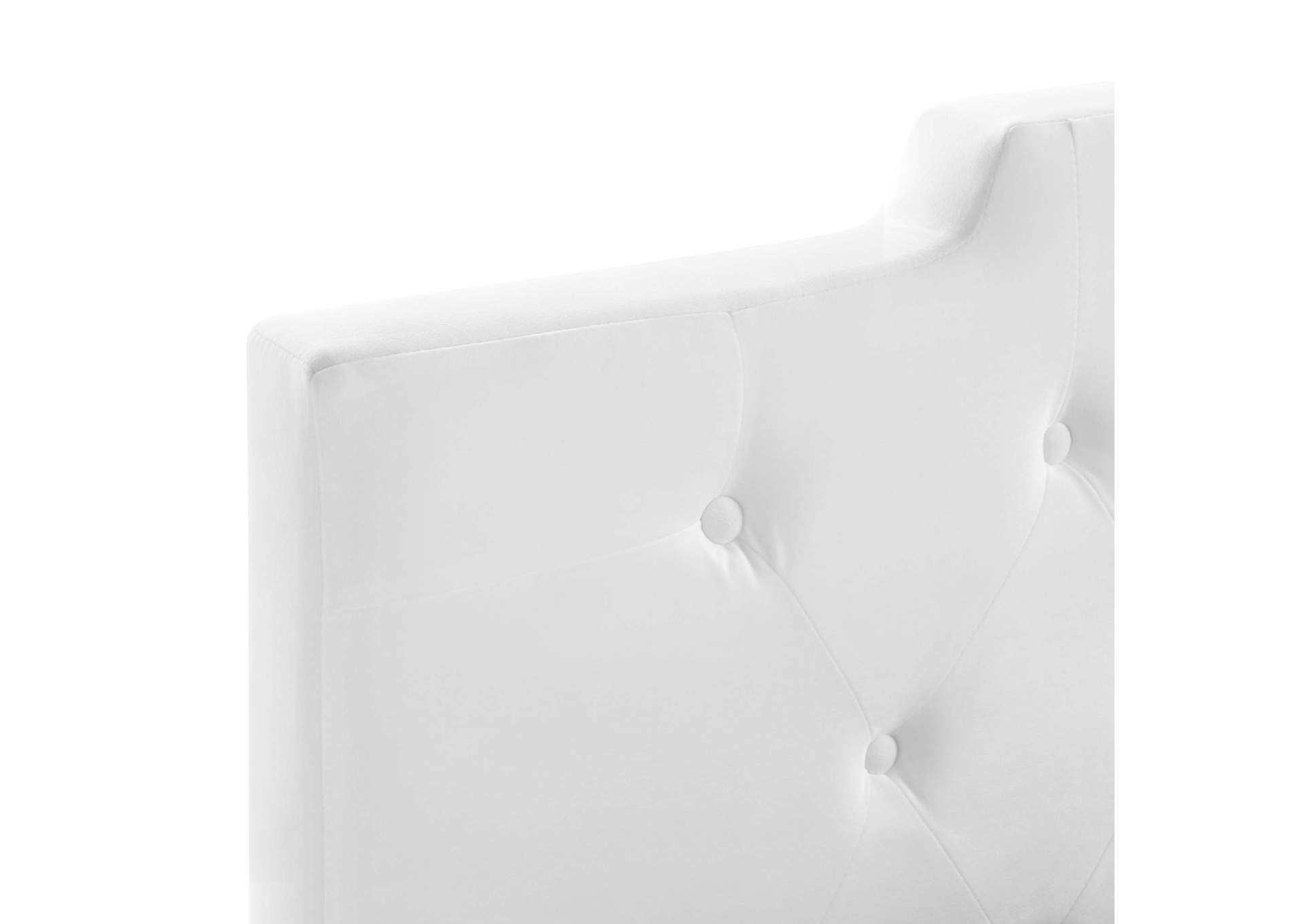Juliet White Tufted Full/Queen Performance Velvet Headboard,Modway