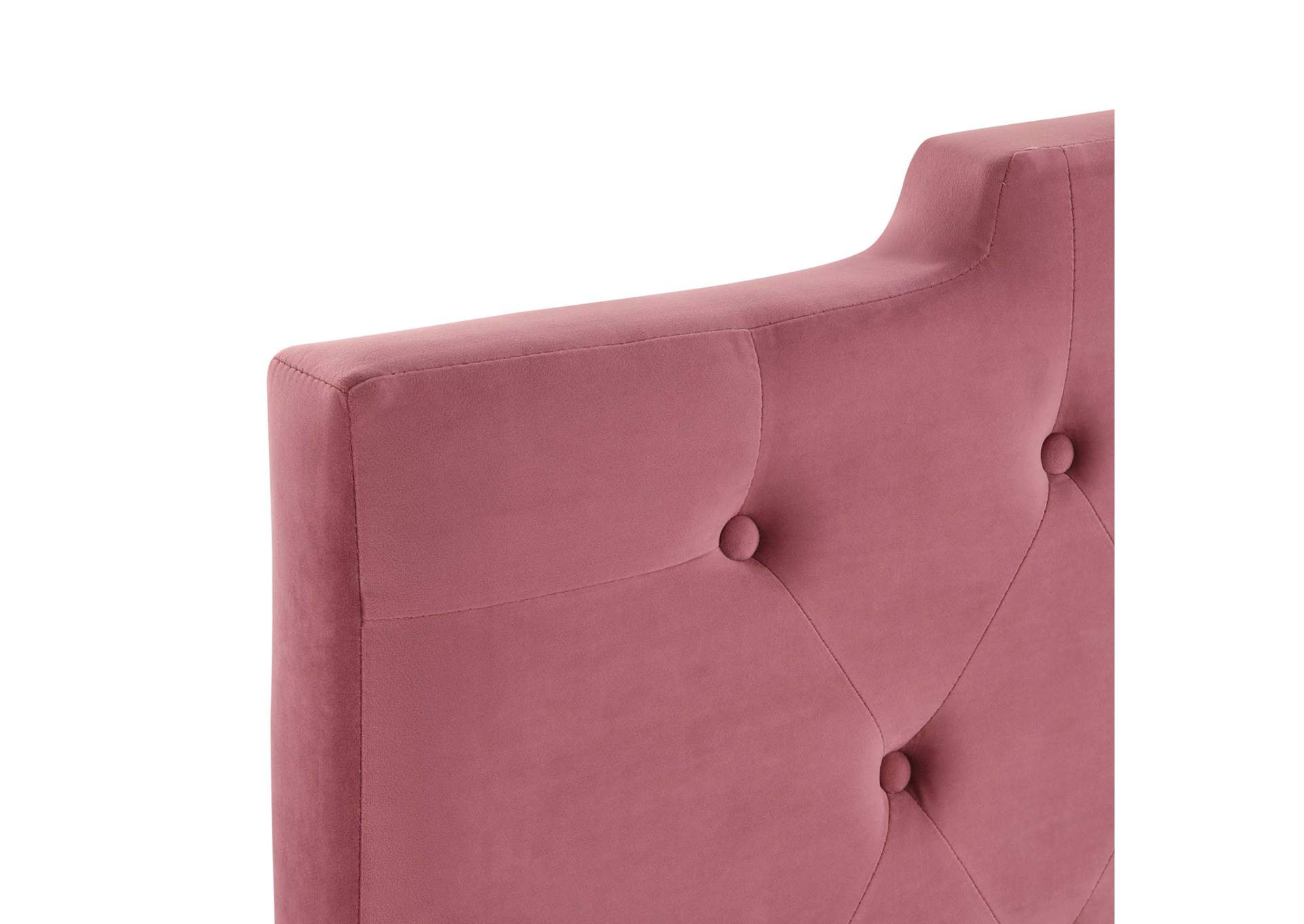 Juliet Dusty Rose Tufted King/California King Performance Velvet Headboard,Modway