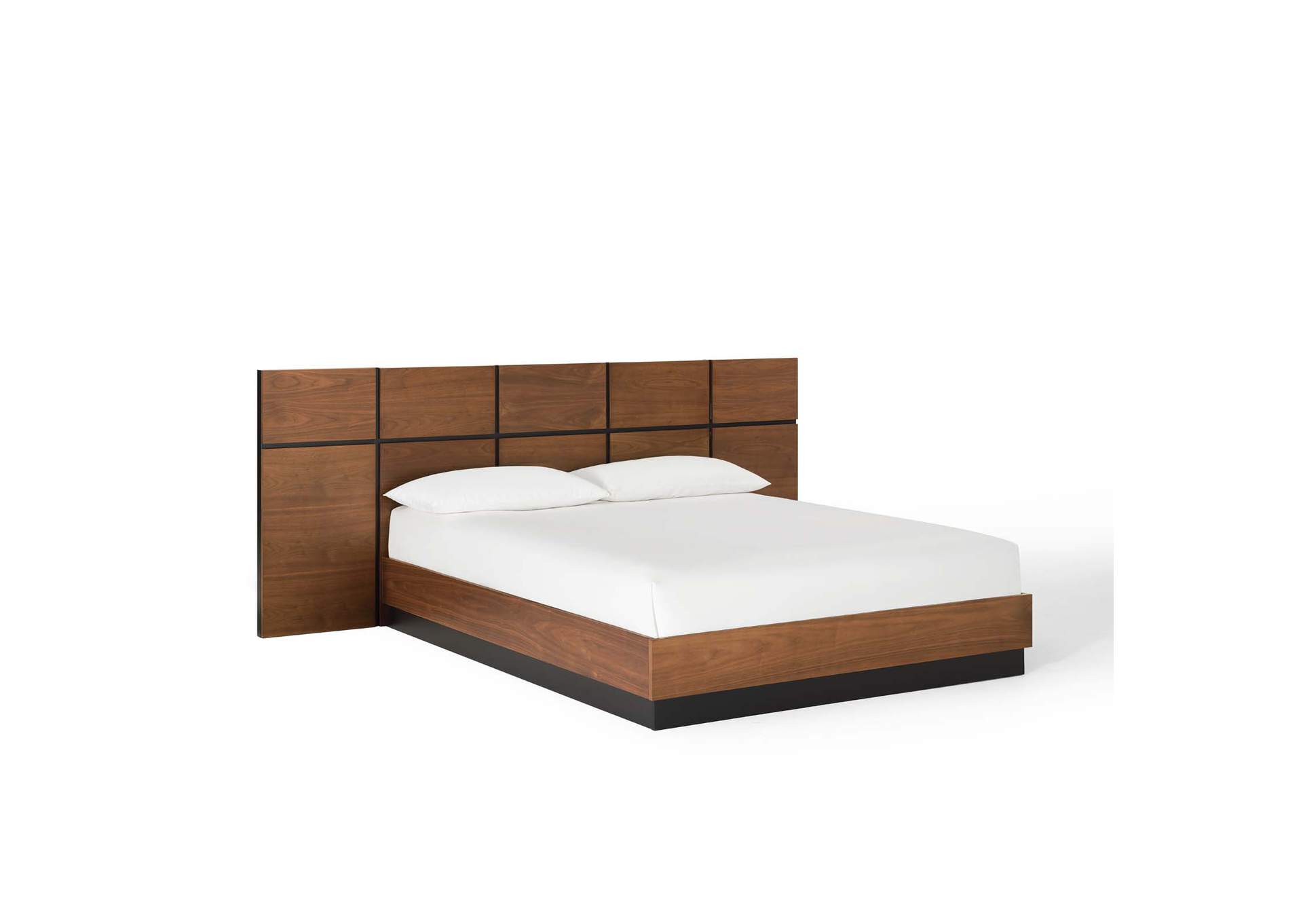 Walnut Caima Queen Platform Bed,Modway