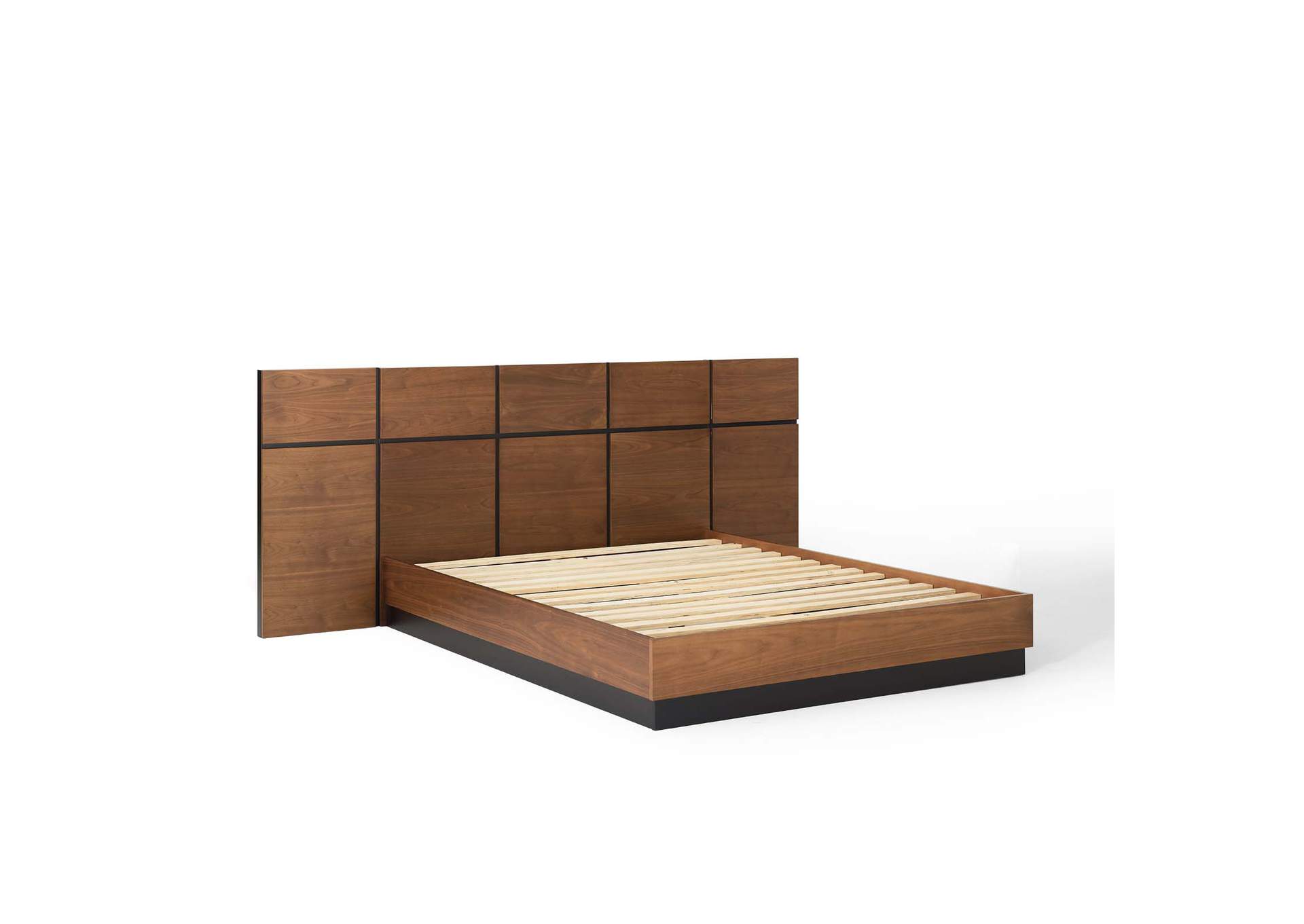 Walnut Caima Queen Platform Bed,Modway