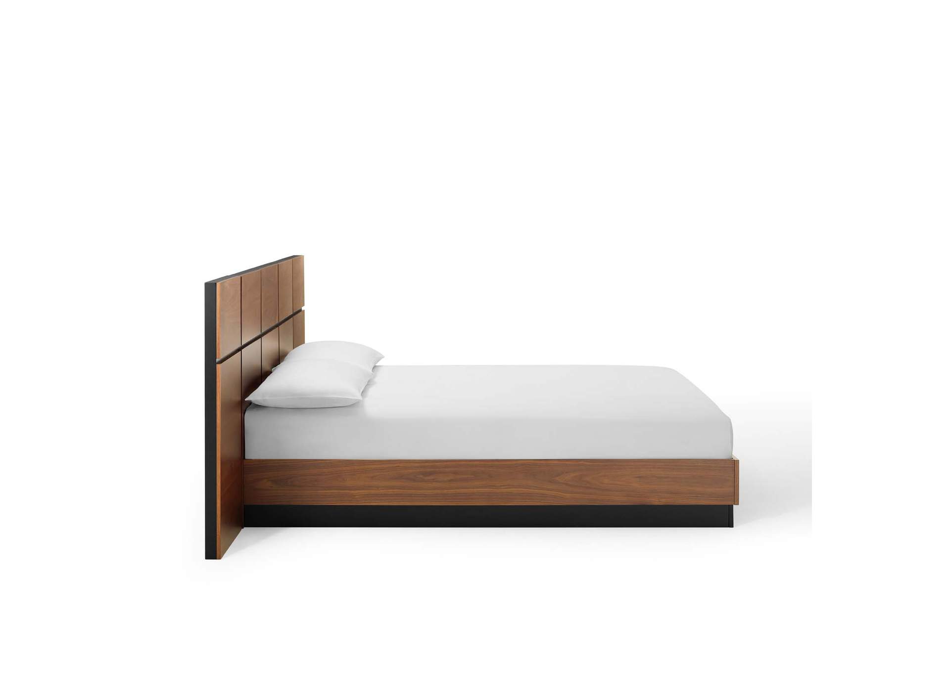 Walnut Caima Queen Platform Bed,Modway