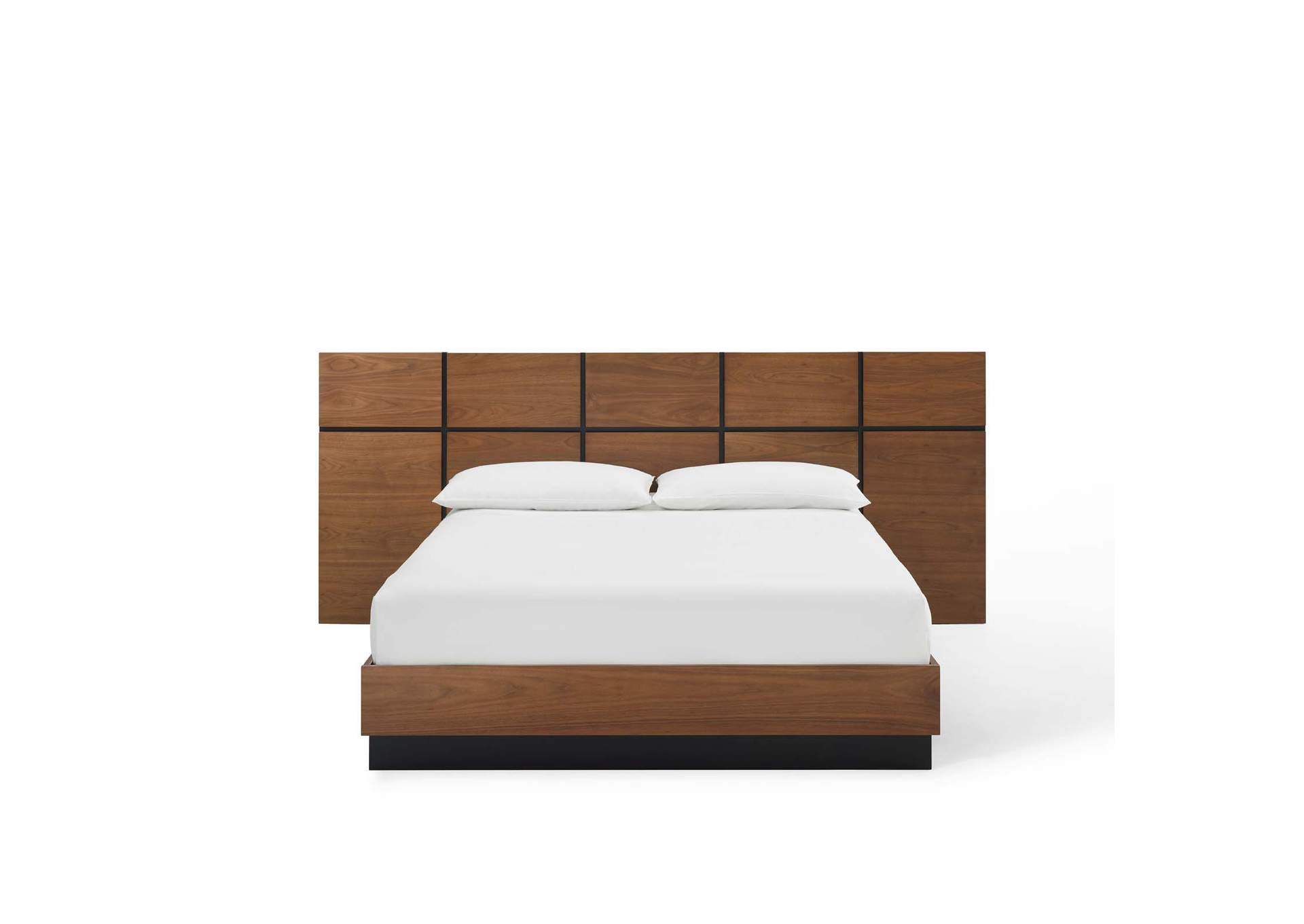 Walnut Caima Queen Platform Bed,Modway