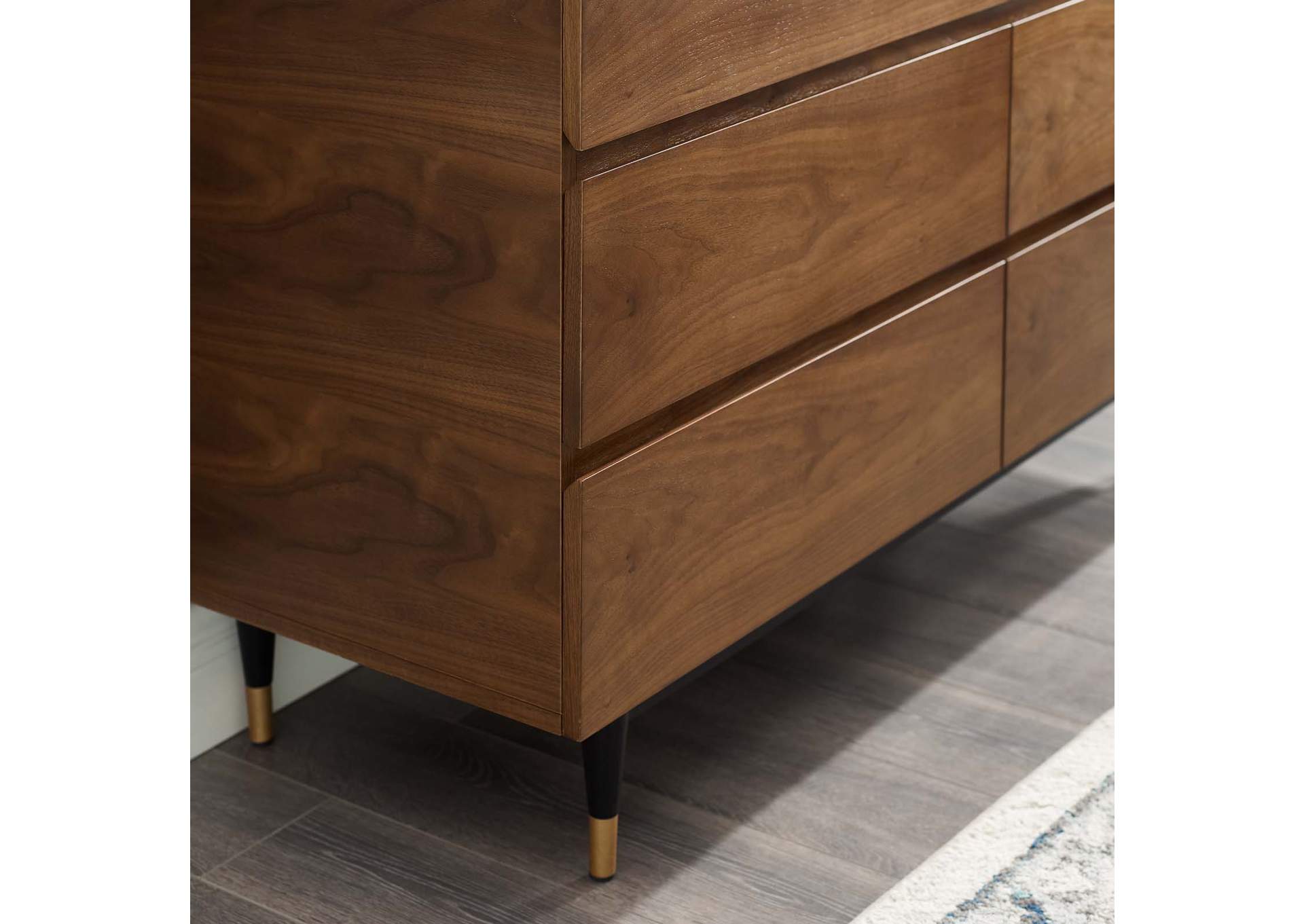 Walnut Caima 6-Drawer Dresser,Modway
