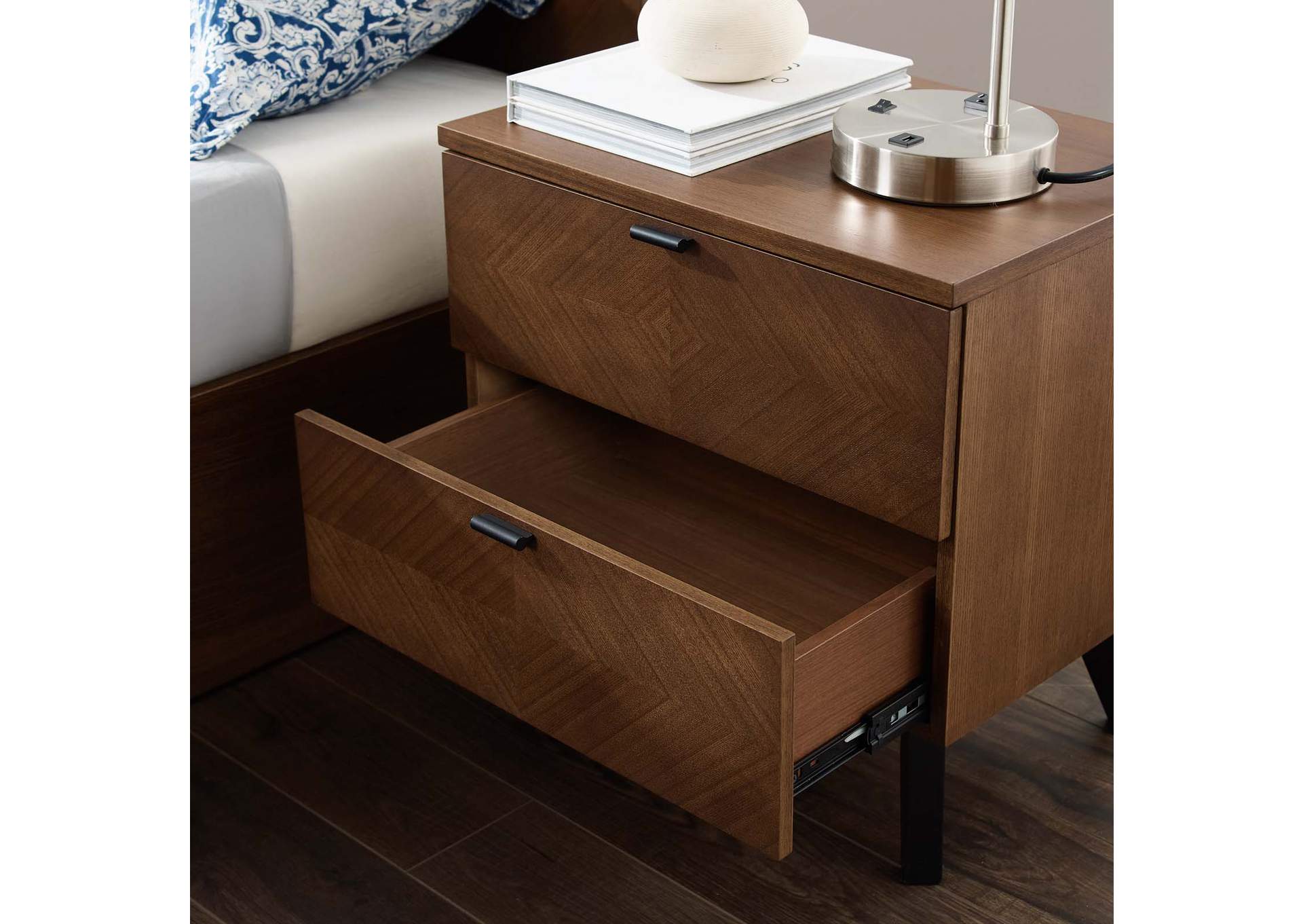 Walnut Kali Wood Nightstand,Modway